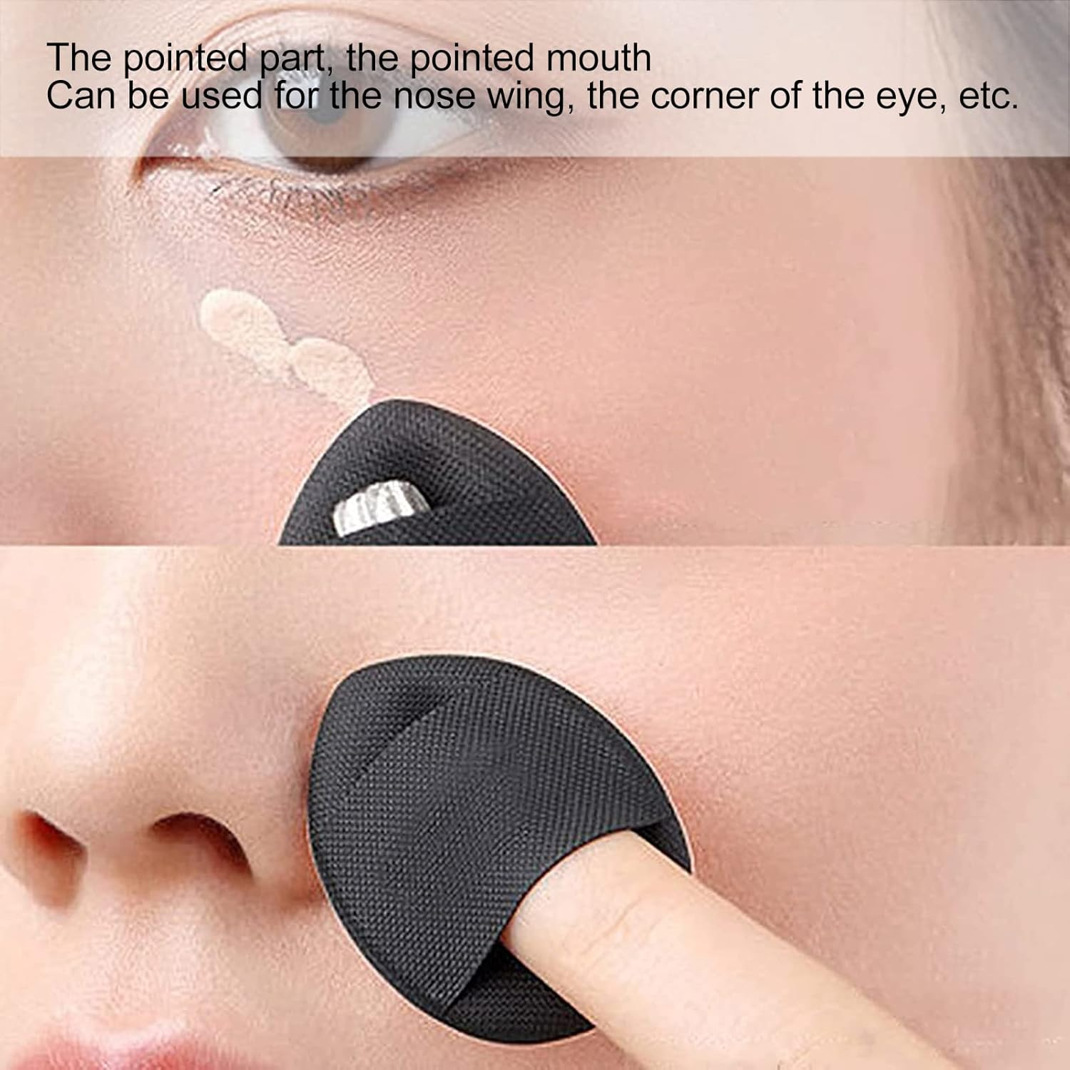 Makeup Puff,20Pcs Cosmetic Puff Mini Finger Size Triangle Shape 4 Colors Makeup Sponges Puffs for Contouring image number 1