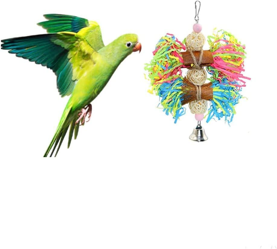 Bird Parrot Toys 3 Pack Shredder Chewing Cage Foraging Hanging Toy for Small Parakeets Parrotlets Lovebirds Cockatiels Hummingbird Finches image number 4
