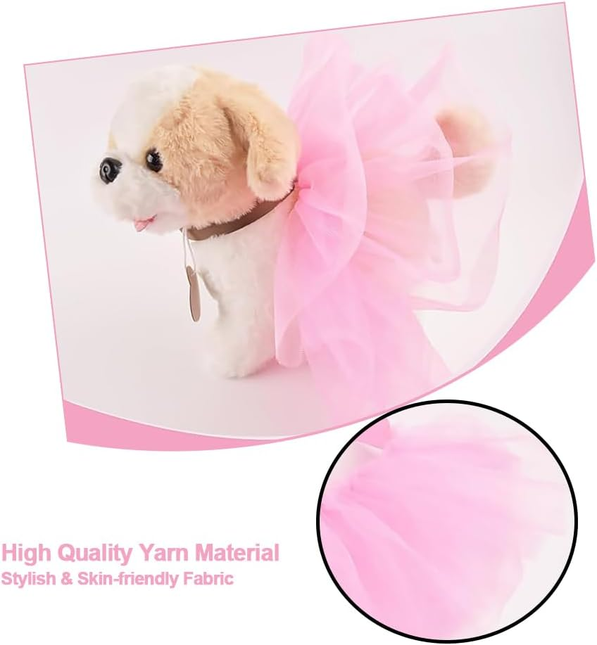 2Pcs Cat & Dog Pet Tutu Skirt Set &ndash; Adorable Ballerina Costume for Puppies/Kittens &ndash; Wedding, Birthday & Party Outfit (Red + Royal Blue)