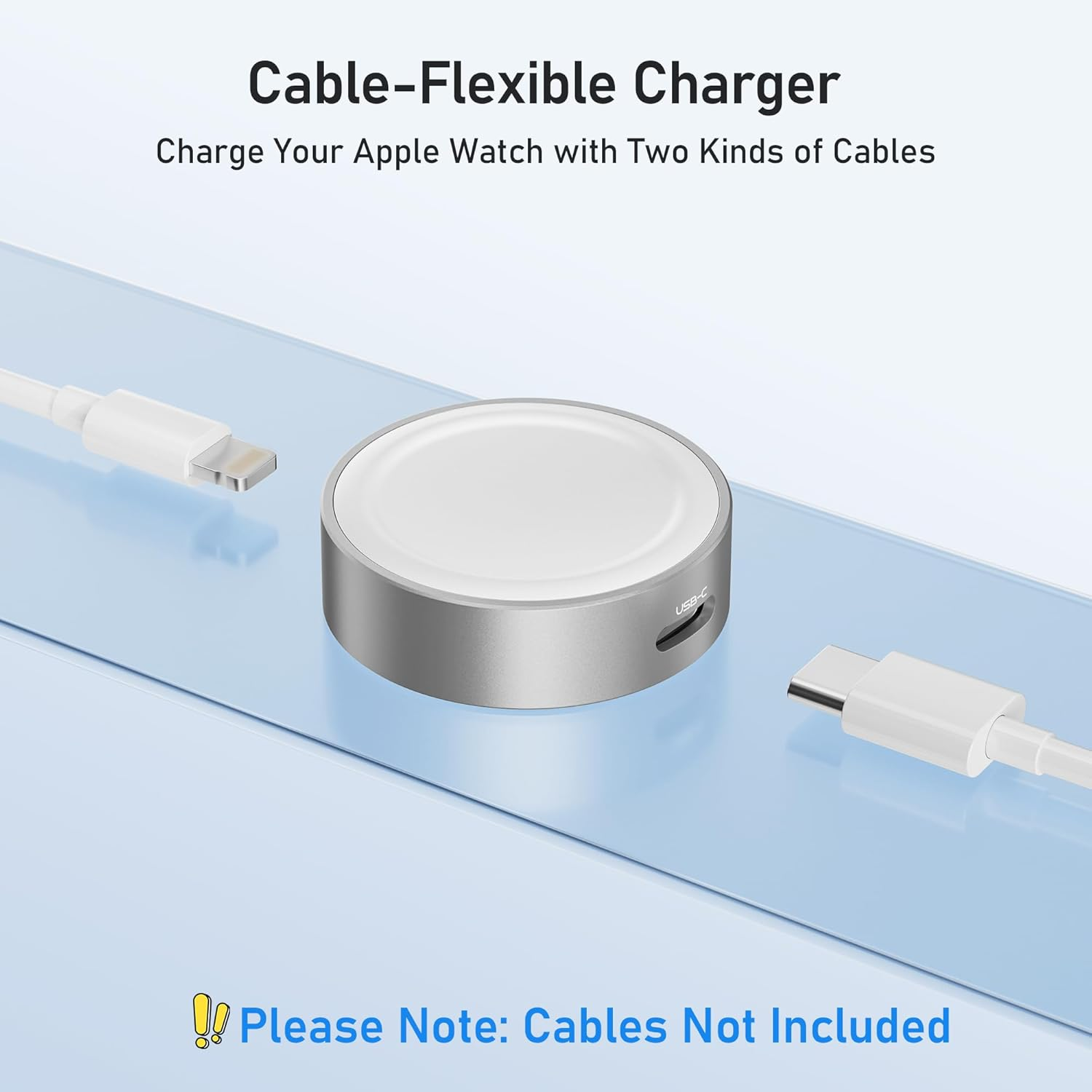 Elebase Magnetic Charger Adapter for Apple Watch,Reuse USB-C or Iphone Power Cable,Portable Travel Wireless Cordless Charging Dock for Iwatch Ultra2/Ultra,Series SE 9 8 7 6 5 4,44Mm 42Mm 40Mm 38Mm image number 6