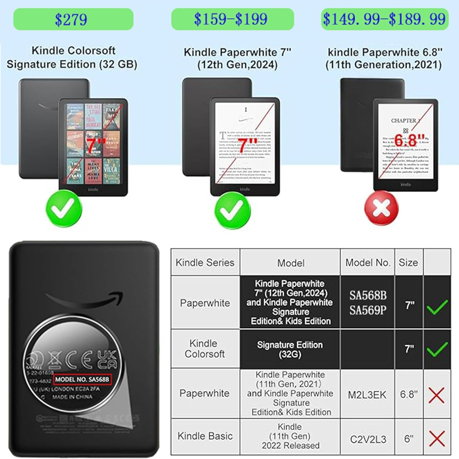 Caweet Case for Kindle Paperwhite 12Th Generation and Kindle Colorsoft Signature Edition 7 Inch 2024 Release, Premium PU Leather Foldable Stand Protective Cover with Card Slot and Hand Strap, Green image number 4
