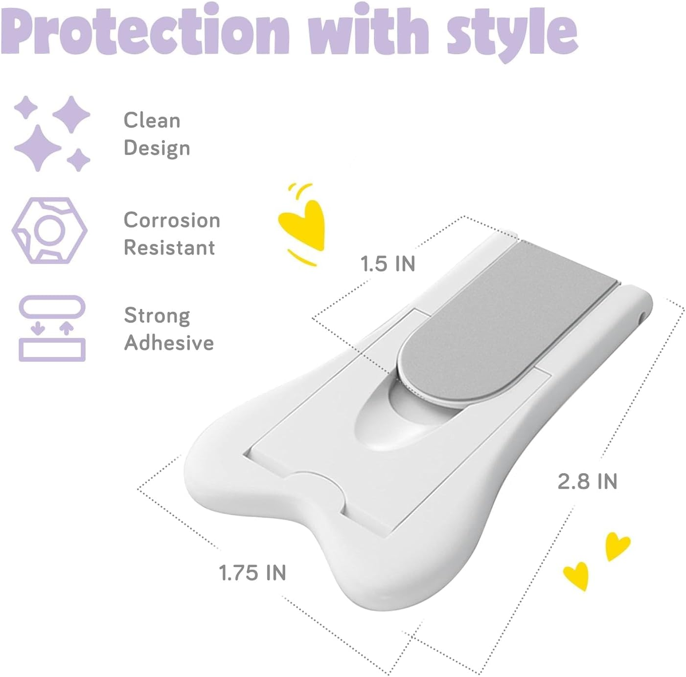 ZONEY 4PCS Sliding Glass Door Lock for Child Safety, Child Proof Lock for Sliding Door Windows, Closets & Cabinets, Easy to Install,Strong Adhesive Security Lock,Protect Your Kids and Home (Set 3)