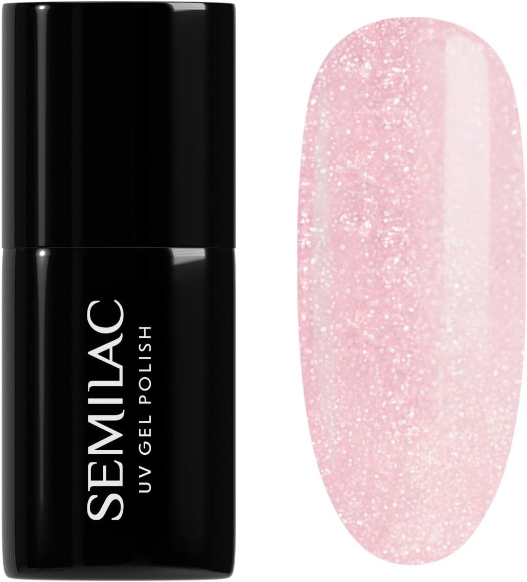 164 UV Nail Polish Hybrid Semilac Pink Crystals 7 Ml