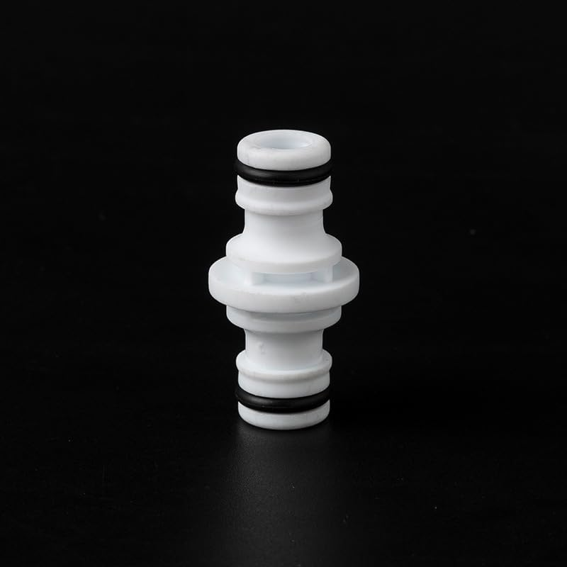 10 Pcs Double Male Connectors, Plastic Hose Connector 1/2 Inch Quick Connector Snap Fit Extender for Xtension for Garden Hoses Join Hose Pipe Tube Hose Coupling, Two Ways for Garden and Home Tap - White image number 5