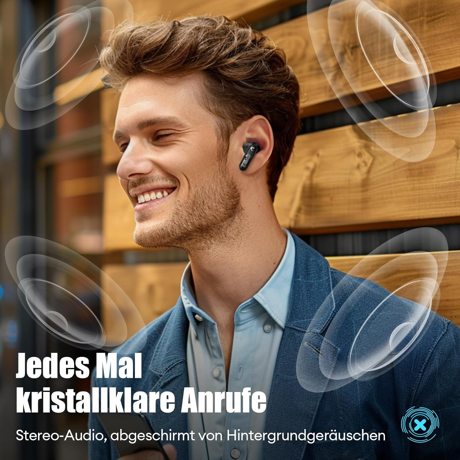 ZOMBIES CAT In-Ear Headphones Bluetooth 5.3 Touch Control In-Ear Earphones with 4 Microphones Exclusive Light Effects Intense Bass Wireless Headphones for Ios Android B2 Black