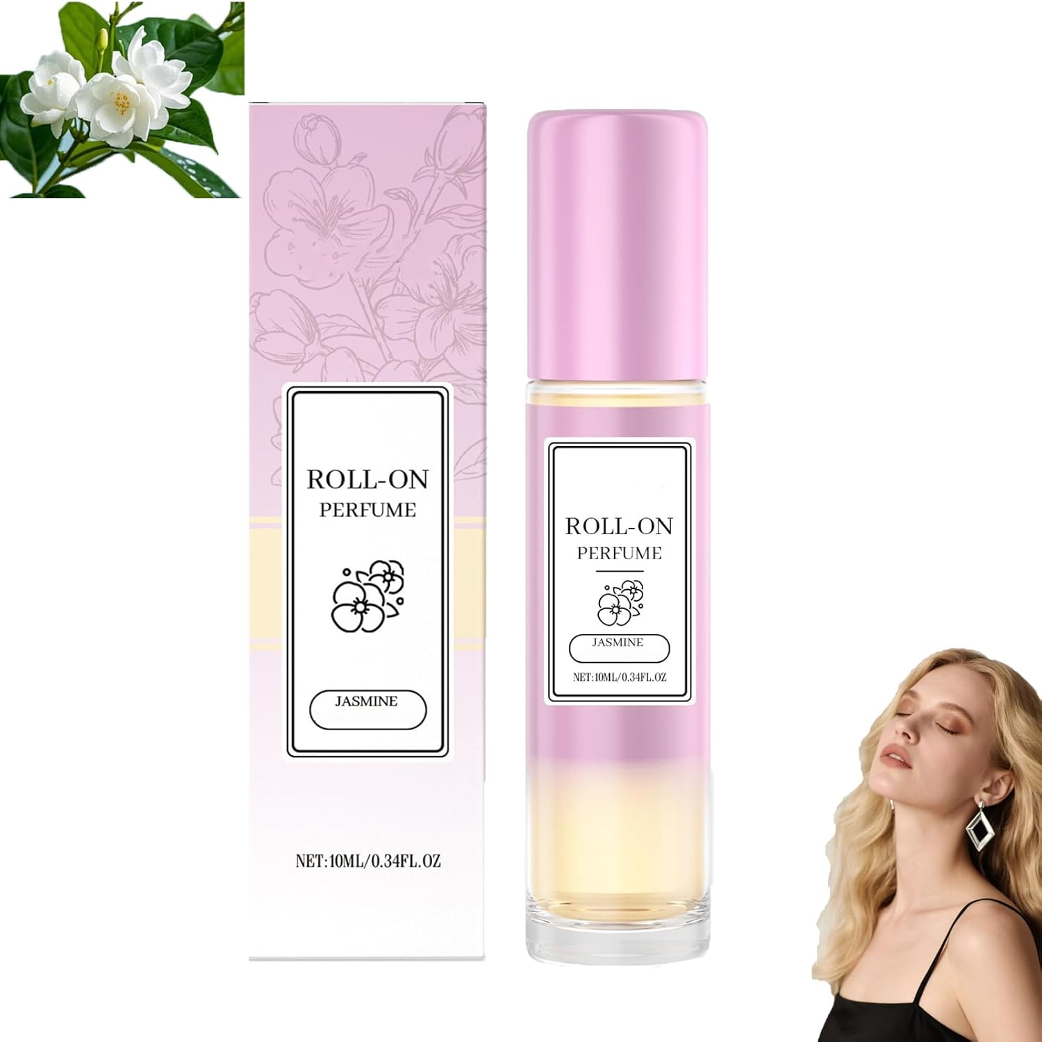 Perfume for Women, Roller-On Perfume, Long-Lasting Refresh Fragrance with Floral & Fruity, Convenient to Carry, Charming Ladies' Fragrance Oil, Gentle Scents for All Skin Types (2Pcs Peony)