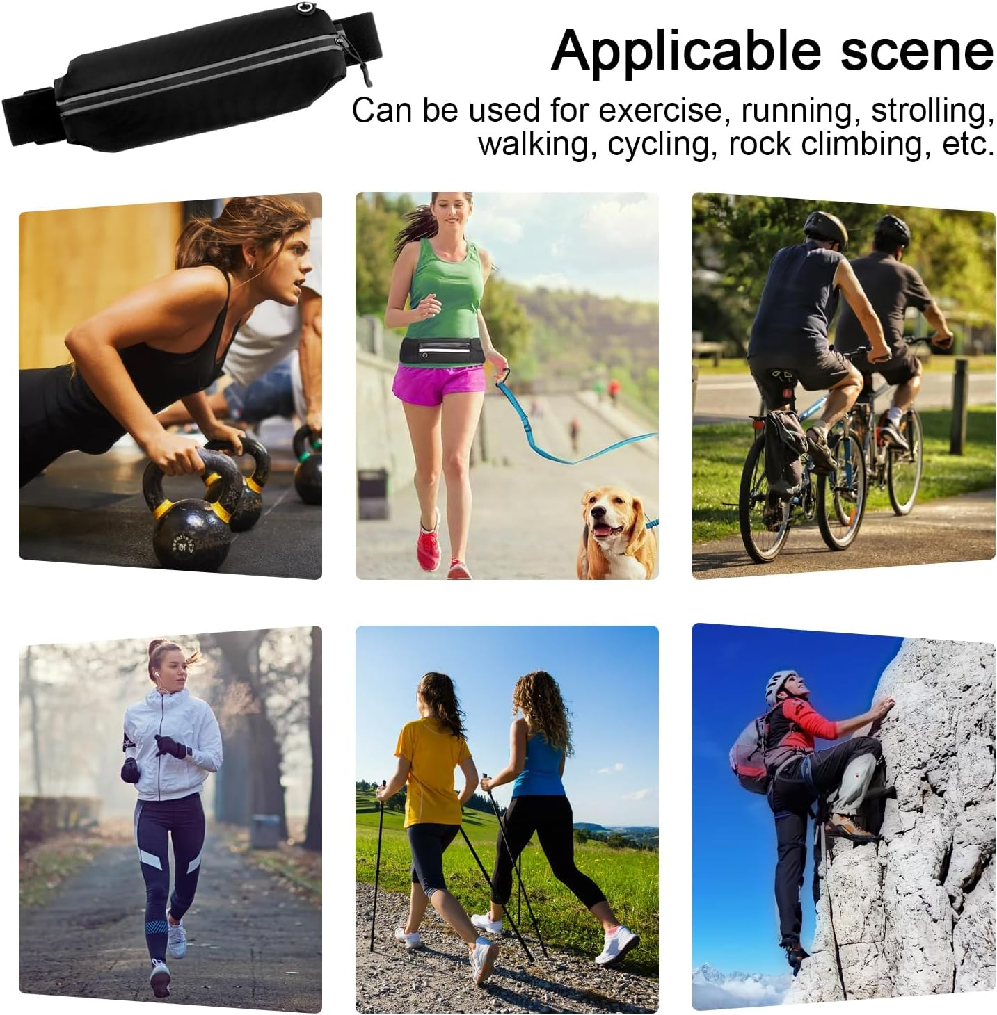 Slim Running Belt, Waist Packs Runner, Fanny Pack for Women Men, Reflective Runner Pouch Belt, Running Phone Belt with Waterproof, Adjustable Waistband, Workout Fanny Pack for Running, Hiking, Cycling