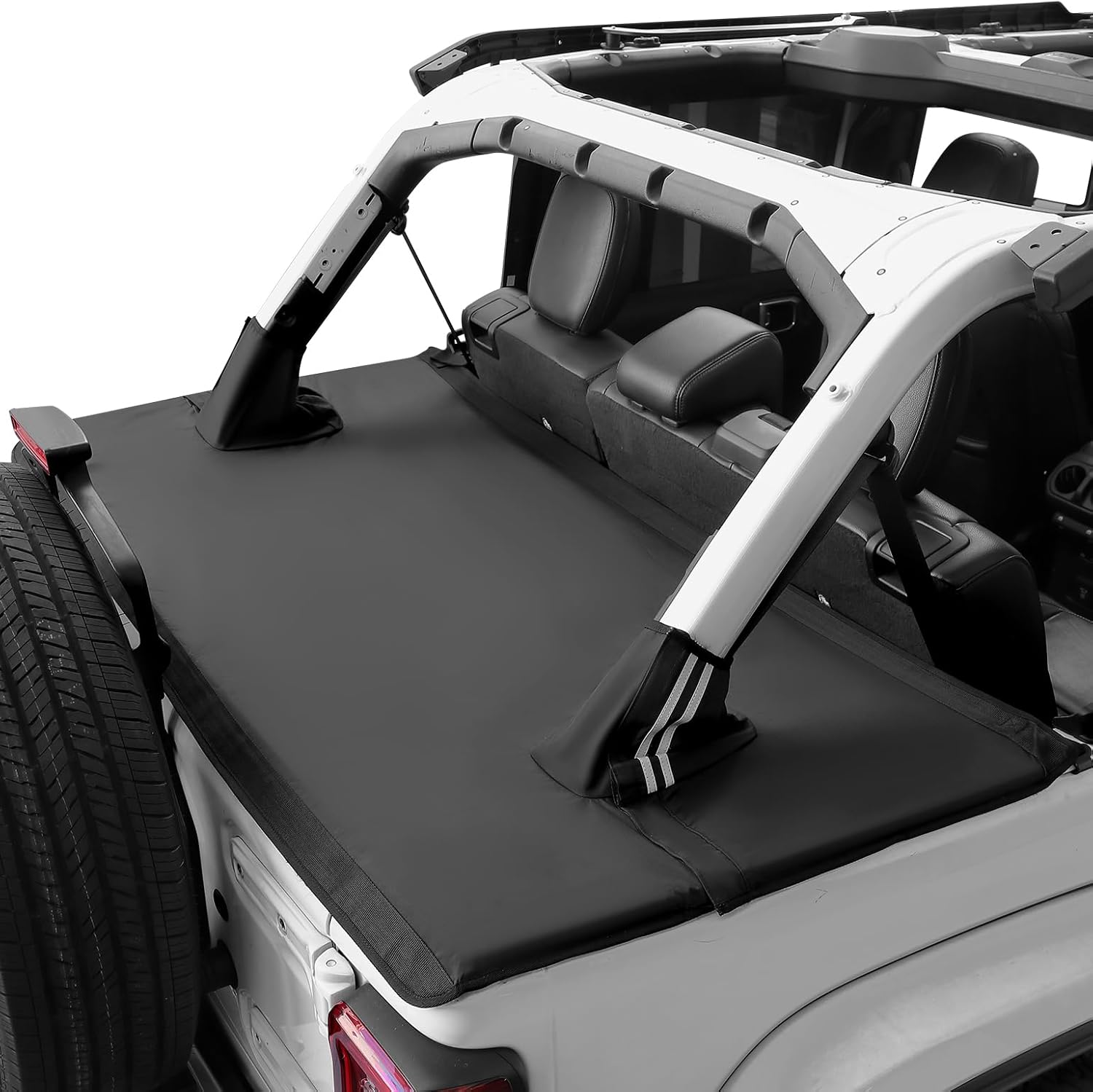 JOYTUTUS Tonneau Cover 4 Door Compatible with Wrangler JLU, Trunk Cargo Cover Tailgate Cover JL Accessories for 2018-2025 Wrangler JL Unlimited image number 1