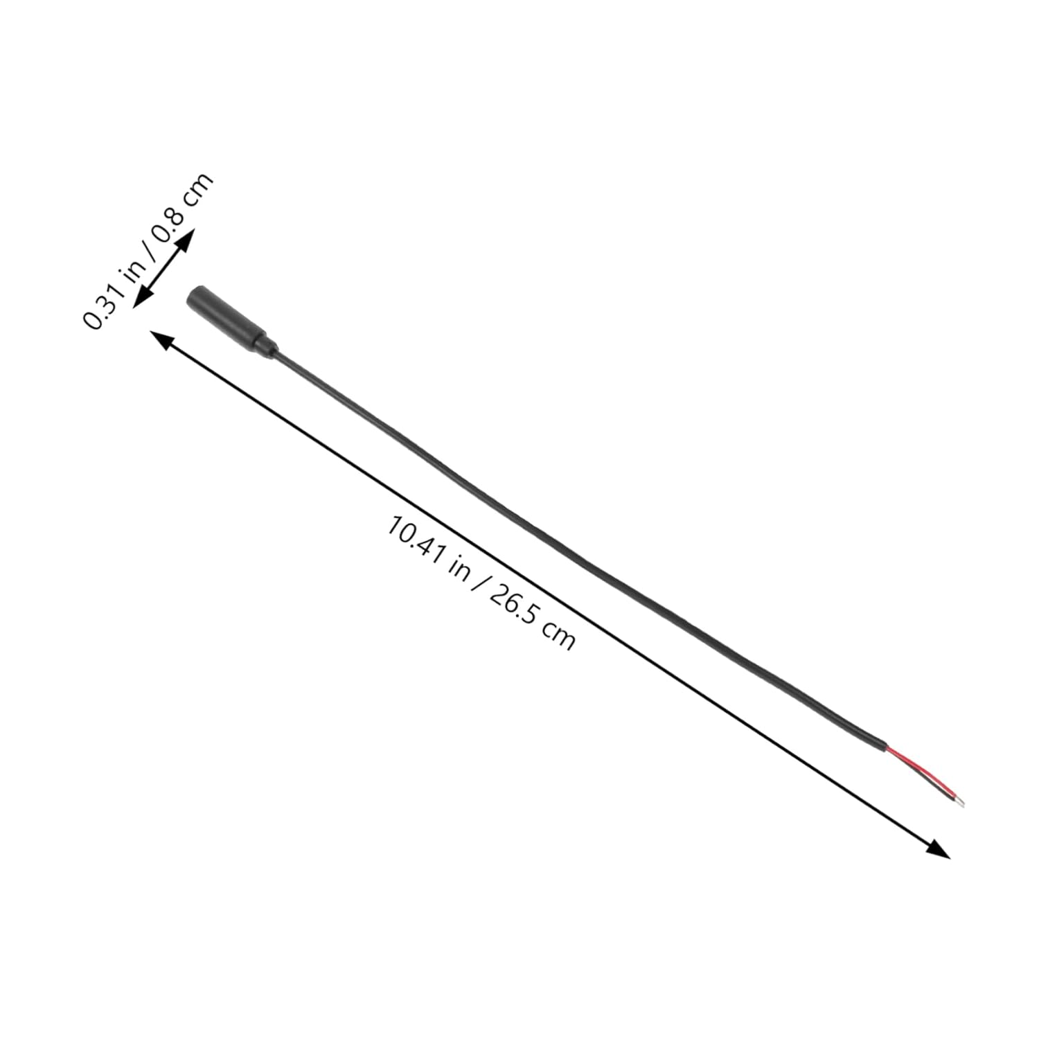 Tofficu 10Pcs Female Plug to Bare Wire Audio Cable Durable Mono Plug Jack Connector for Headphones Earphones Microphones and Media Players for Cable Repair