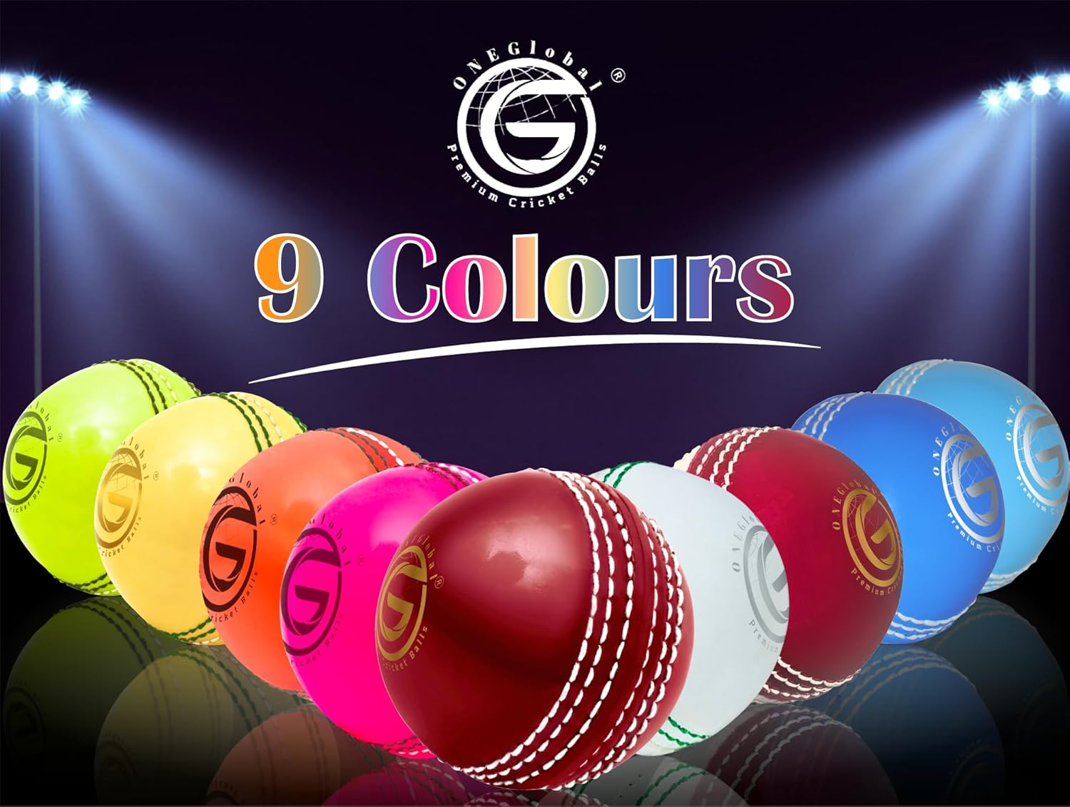 Oneglobal Soft & Safe Indoor Outdoor Incrediball Cricket Ball | with Real Stitched Seam for Coaching, Training, Practice & Garden Play | 5 Colours, for All Ages image number 4