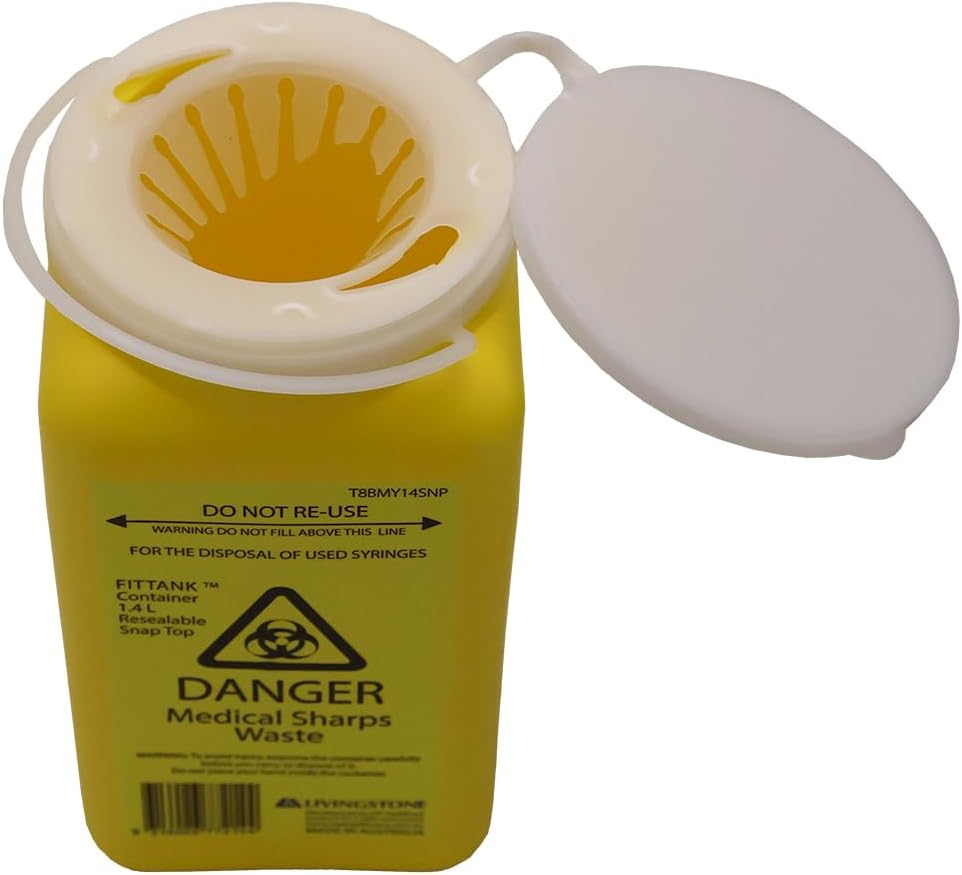 Fittank Livingstone Needles Sharps Waste Collector 1.4L image number 2