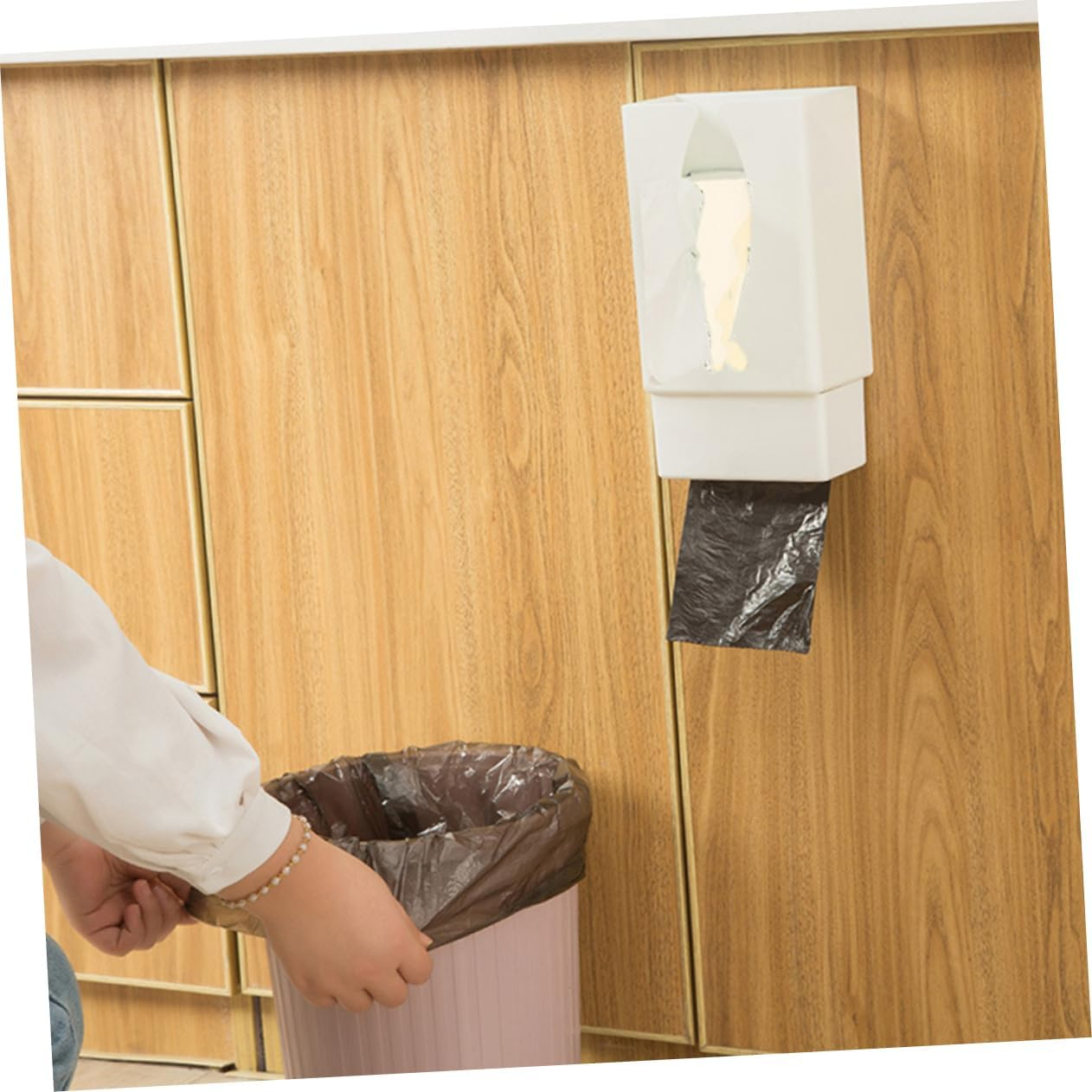 LABRIMP Wall Mount Paper Case Tissue Box for Home Kitchen Paper Towel Organizer Napkin Holder Storage Box for Bathroom image number 4