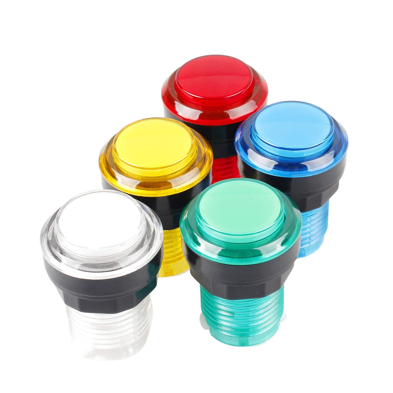 EG STARTS 10X New 12V LED Lit Arcade Push Buttons with Micro Switch for Jamma Mame Games Parts Multicade Choice of 5 Colour image number 3