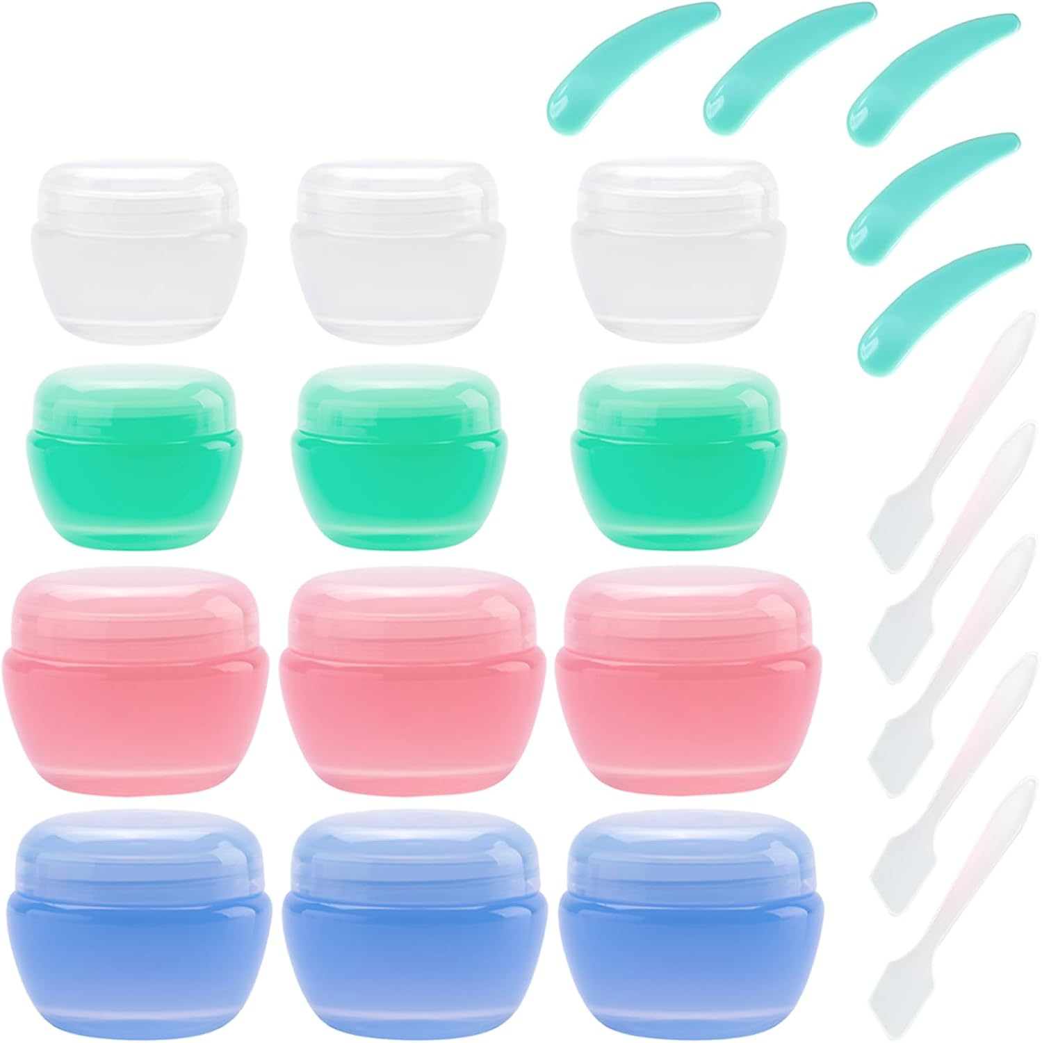 12 Pack Containers for Toiletries, 30&10Ml Jars, Leak-Proof Travel Size Toiletries Containers with Lids for Cosmetic Makeup Face Body Hand Cream (2 Size) image number 4
