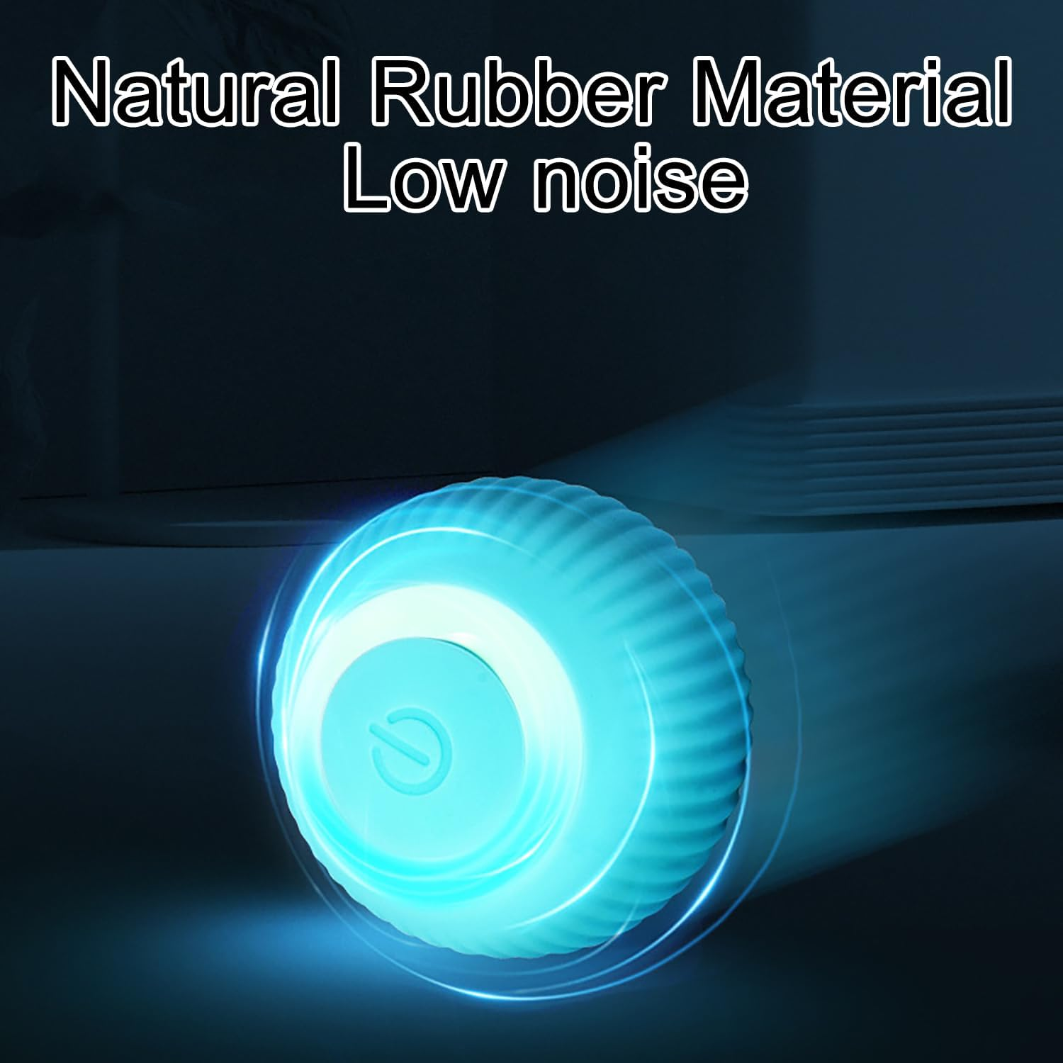 NXPUXP Cat Toy Electric Cat Ball, Cat Ball with LED Light, 360 Degree Rolling Ball, Interactive Cat Toy, Rechargeable Interactive Ball (Blue)