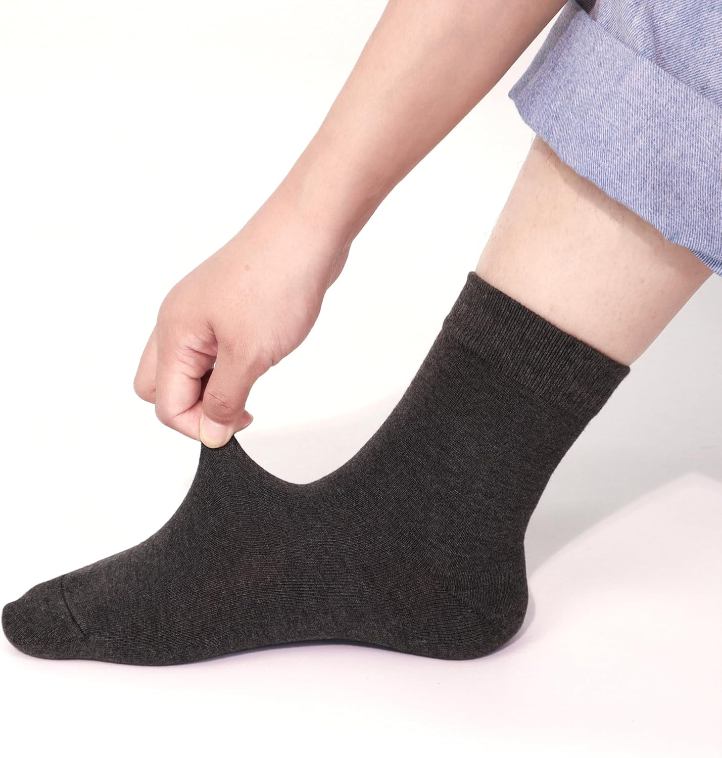 Women Thin Cotton Socks Comfort Breathable Bootie Socks above Ankle Crew Socks 5 Pairs image number 3