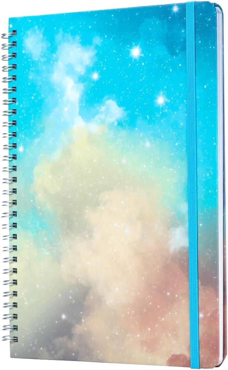 SIIXU Spiral Colorful Blank Writing Journal (Nebula)