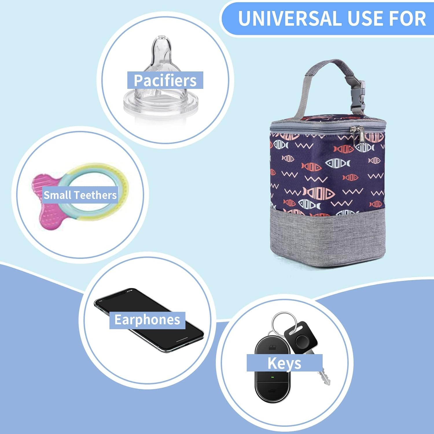 Bottle Bag with Ice Pack Cooler - Insulated Tote for Working Mom, Breastmilk Cooler for up to 4 Large 8 Ounce Bottles image number 4