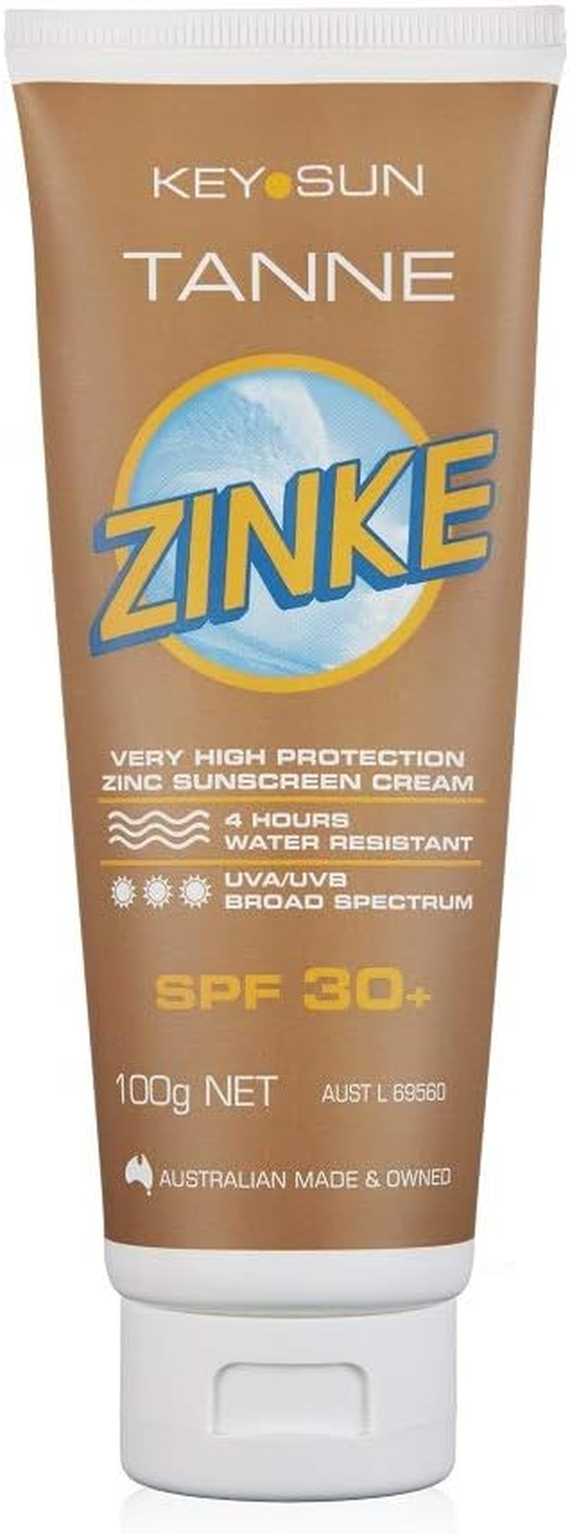Key Sun Tanne Zinke SPF30+, High-Protection Tan Zinc Sunscreen 100G image number 1