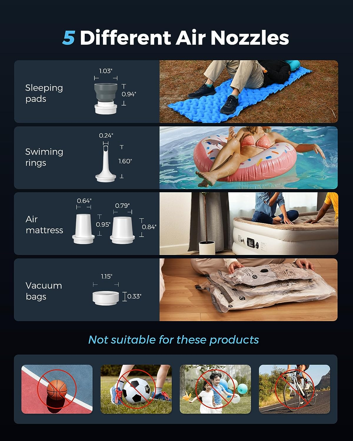 FLEXTAILGEAR Portable Air Pump MP2 Pro Electric Air Pump Rechargeable Battery Air Mattress Pump Ultralight Inflator with Led Light for Pool Floats Boats Sleeping Pads Inflatable Toys