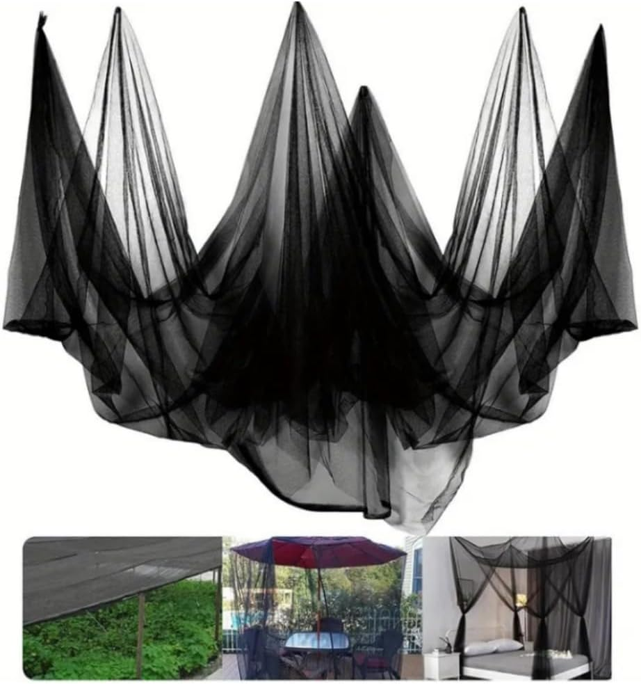 2.4 X 4 M Mosquito Insect Bird Net,Greenhouse Barrier Mesh,Floating Row Covers Ultra Fine Garden Netting,Anti-Bird High-Density Cuttable Plant Netting,For Protect Vegetables Fruits Flower Crop (Black) image number 4