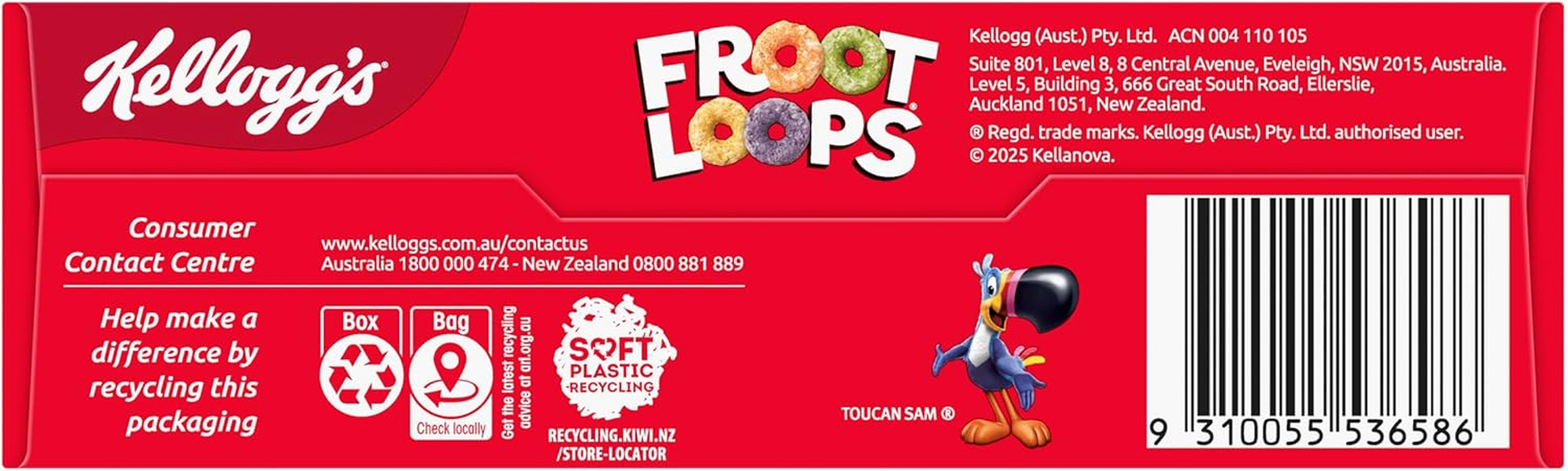 Kellogg'S Froot Loops Breakfast Cereal, 285G