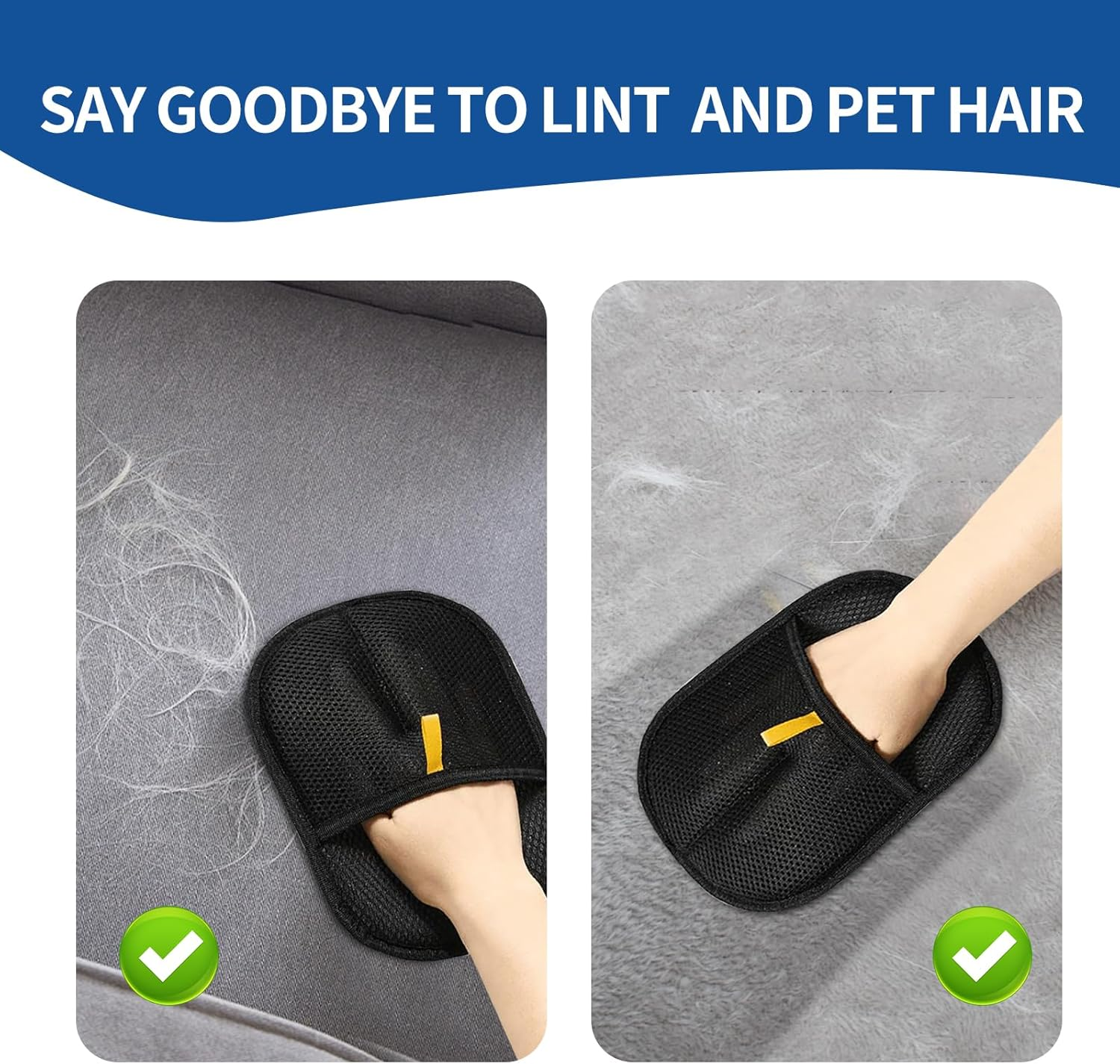 Littleboyny Hair Removal Glove for Cats & Dogs Five Finger Electrostatic Pet Glove Upgrade - Reusable Glove Brush for Clothes, Sofa, Carpet, Car Seat image number 1