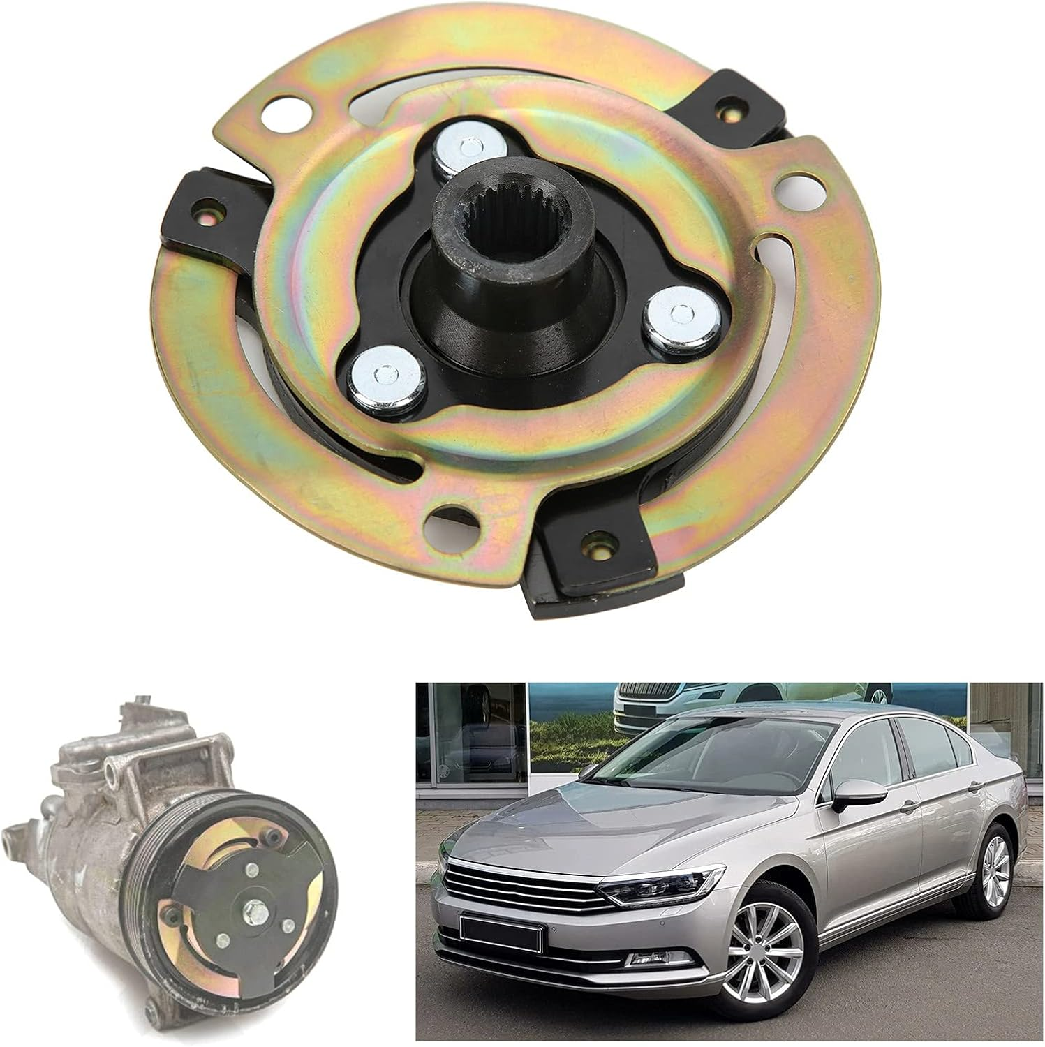 Air Conditioning Compressor Clutch 5N0820803A, 5N0820803, 5N0820803E, 5K0820803A Replacement Suitable For, Car A/C Compressor Clutch Hub Plate Accessories image number 3