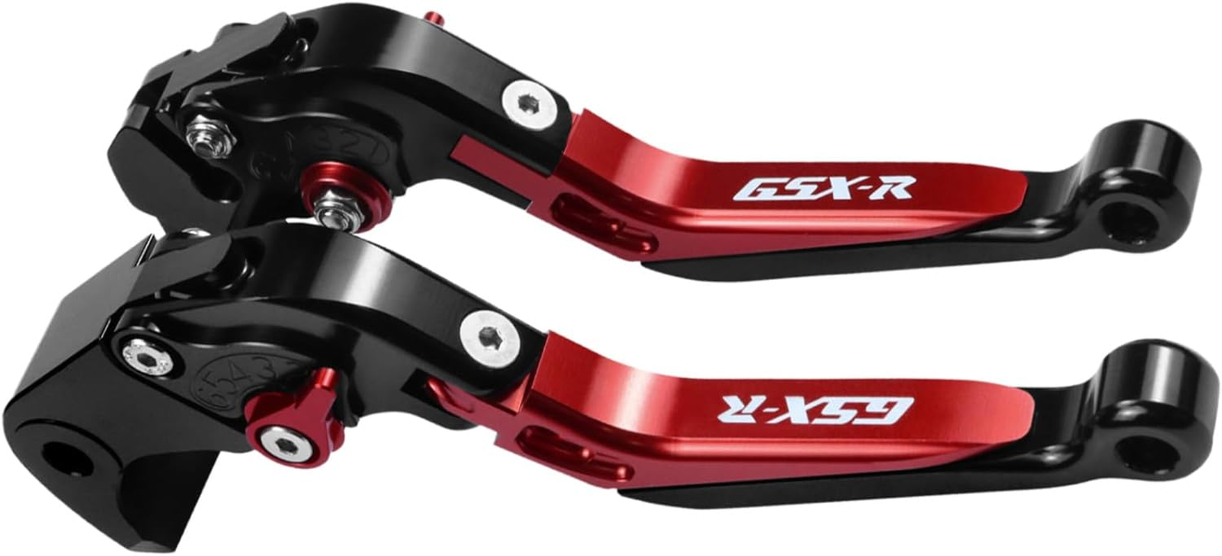 XIDAODIT Motorcycle Clutch Lever Adjustable Handlebars Brake and Clutch Levers Set for Suzuki GSXR 600 GSXR 750 GSXR 1000 （Red）
