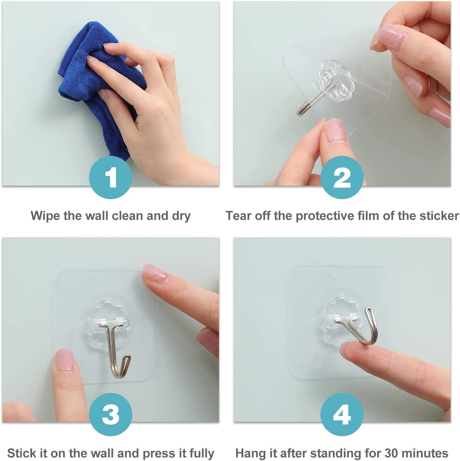 Surblue Wall Hanging Storage Bag with Sticky Hook, Closet Hanging Storage for Pocket, Bathroom Dormitory Organizer Bag, Linen Cotton Organizer Box Containers for Bedroom(Black) image number 6