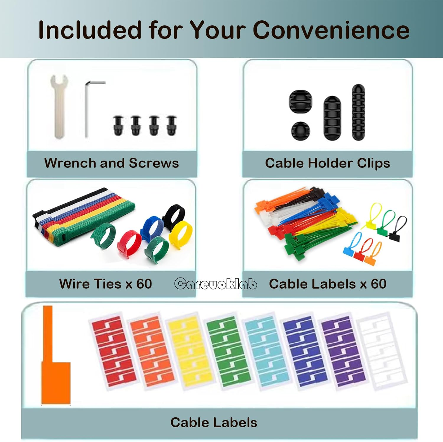 Under Desk Cable Management Tray 2 Pack, Cord Organizer for Wire Management, Detachable No Drill Metal Cable Tray Basket Rack for Home Office (White 2 Pack) image number 3