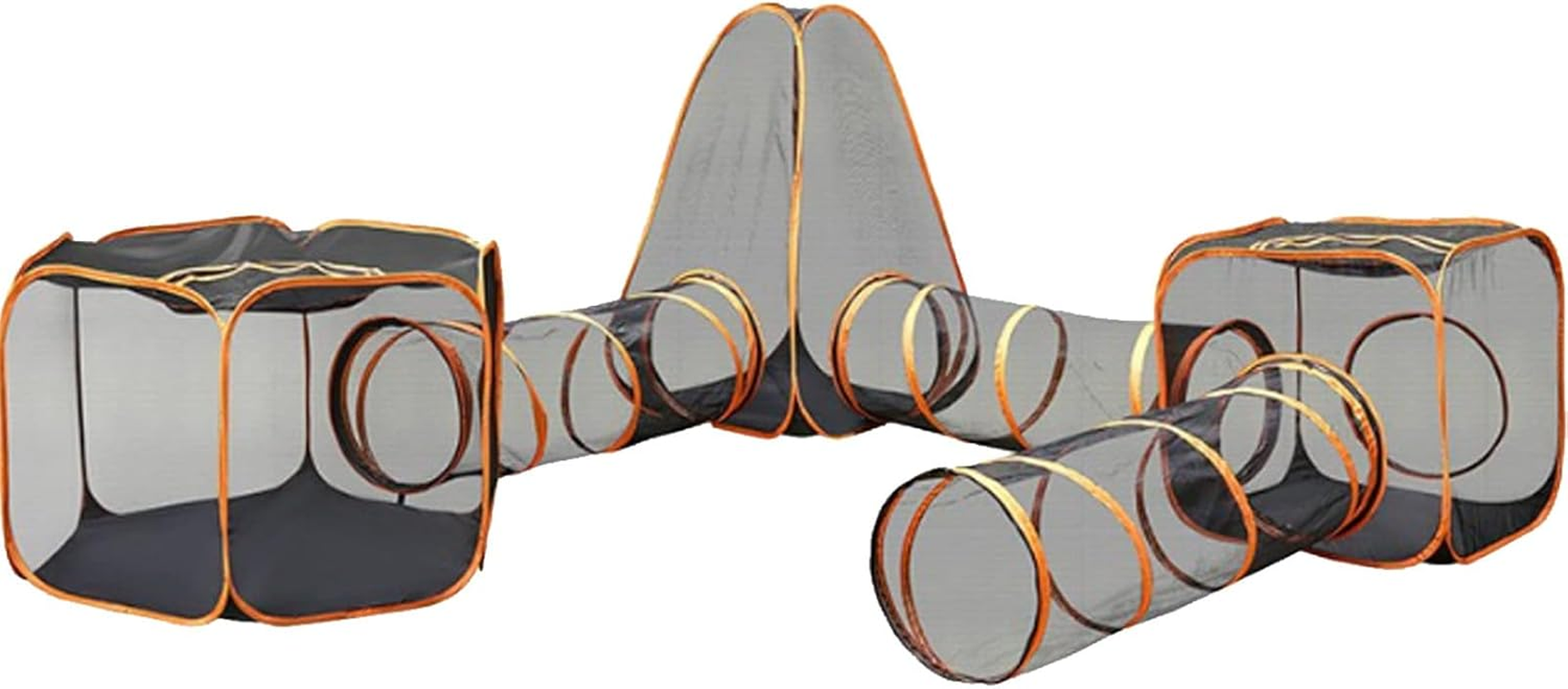 6 in 1 Outdoor Cat Enclosures, Portable Cat Playpen with Cat Tunnel, Foldable Playhouse for Cats, Rabbits Ferrets, Small Animals, Outside/Indoor Cat House image number 4