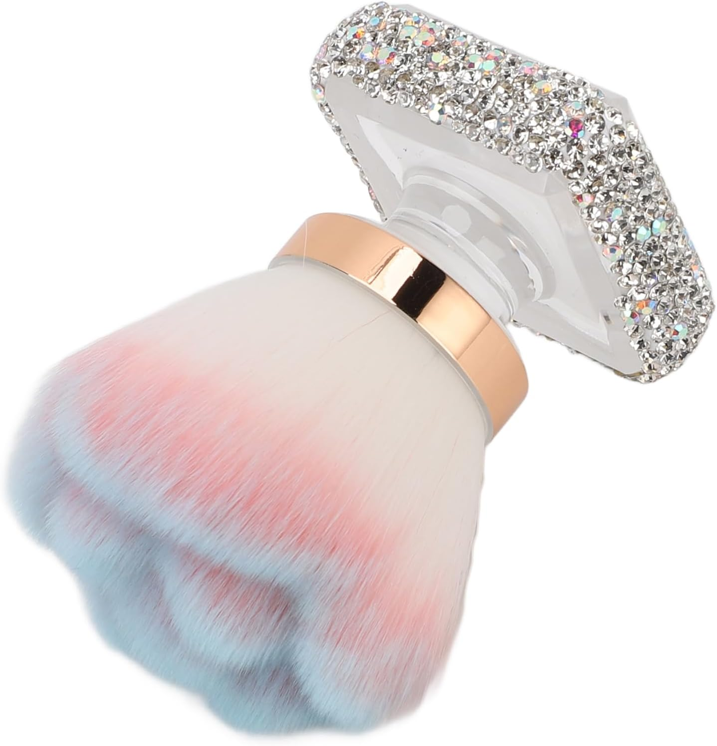 YUYTE Nail Art Dust Brush Strsestone Blush Brush Manicure Powder Remover Brush with Rhinestones for Precise up Application Ergonomic Handle Easy to Clean image number 1