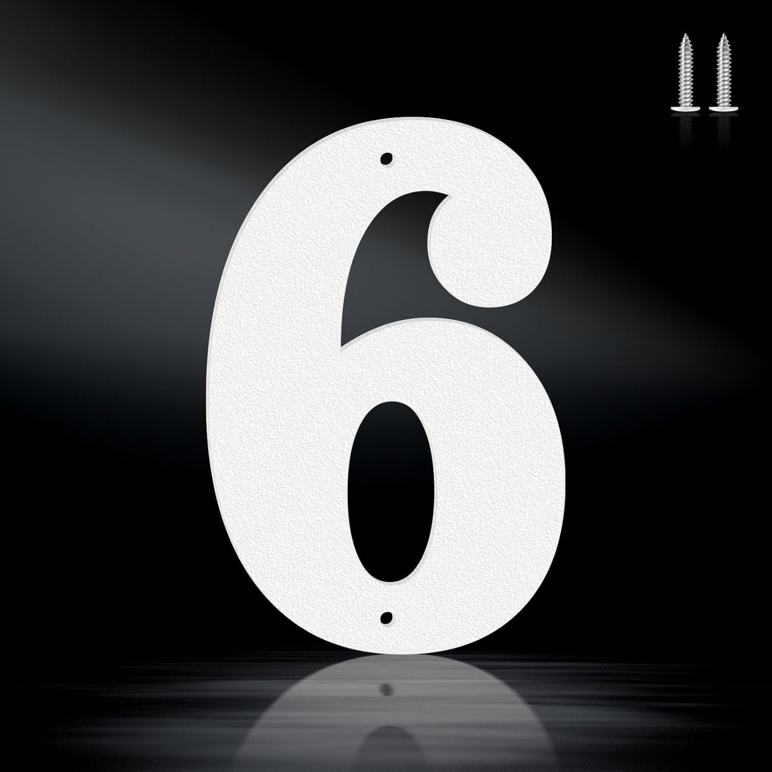 3 Inch Crisp White Rustproof House Numbers Letters,Heavy-Duty Metal Address Numbers for House,Weatherproof 0-9 Numbers & A-Z Outdoor Metal Letters Full Set for Door,Gate,Mailbox(6)