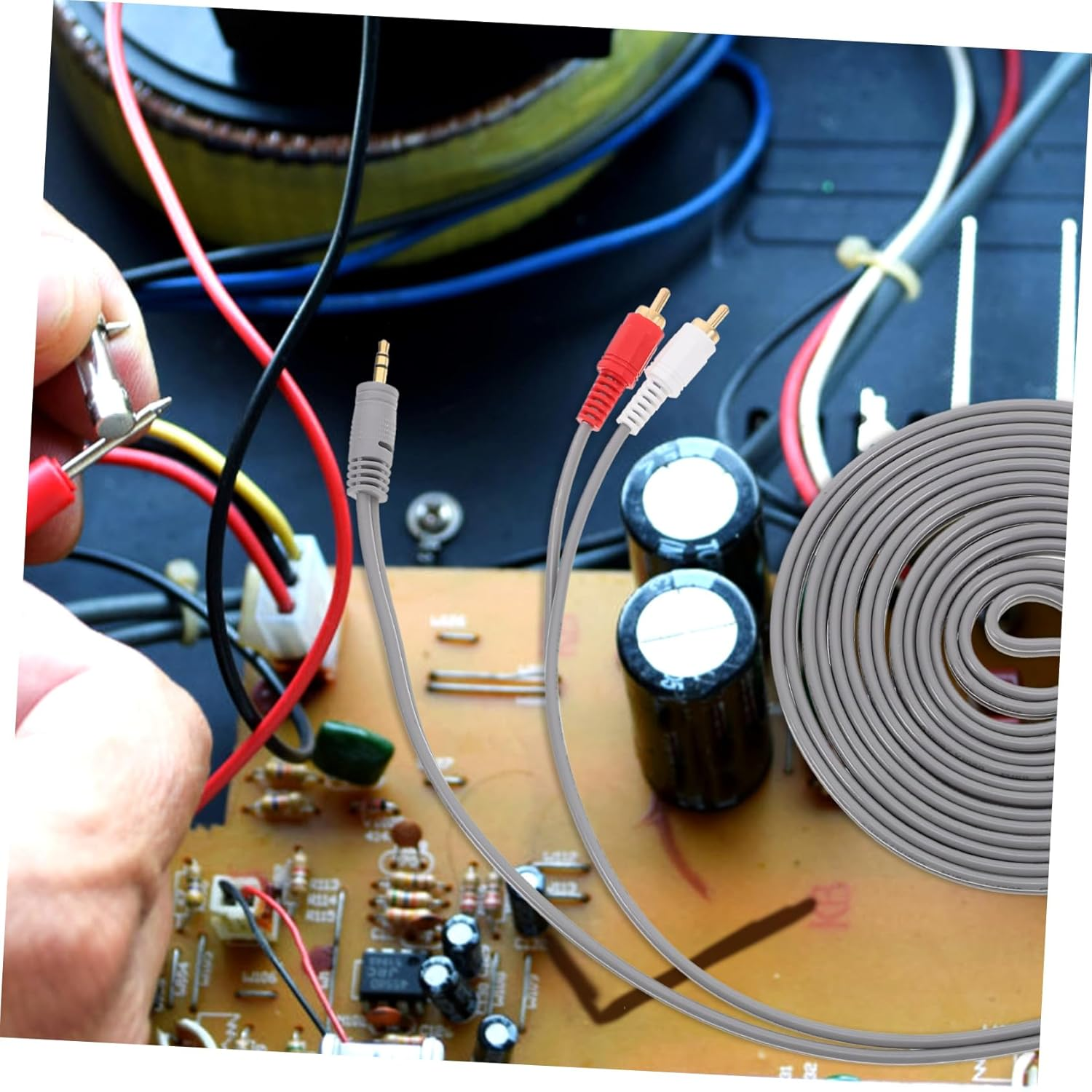 HEALEEP Av Dual Output Speaker Cable Durable Audio Wire with High Transmission for Amplifiers and Home Theater Systems Flexible Design for Easy Setup and Performance image number 6