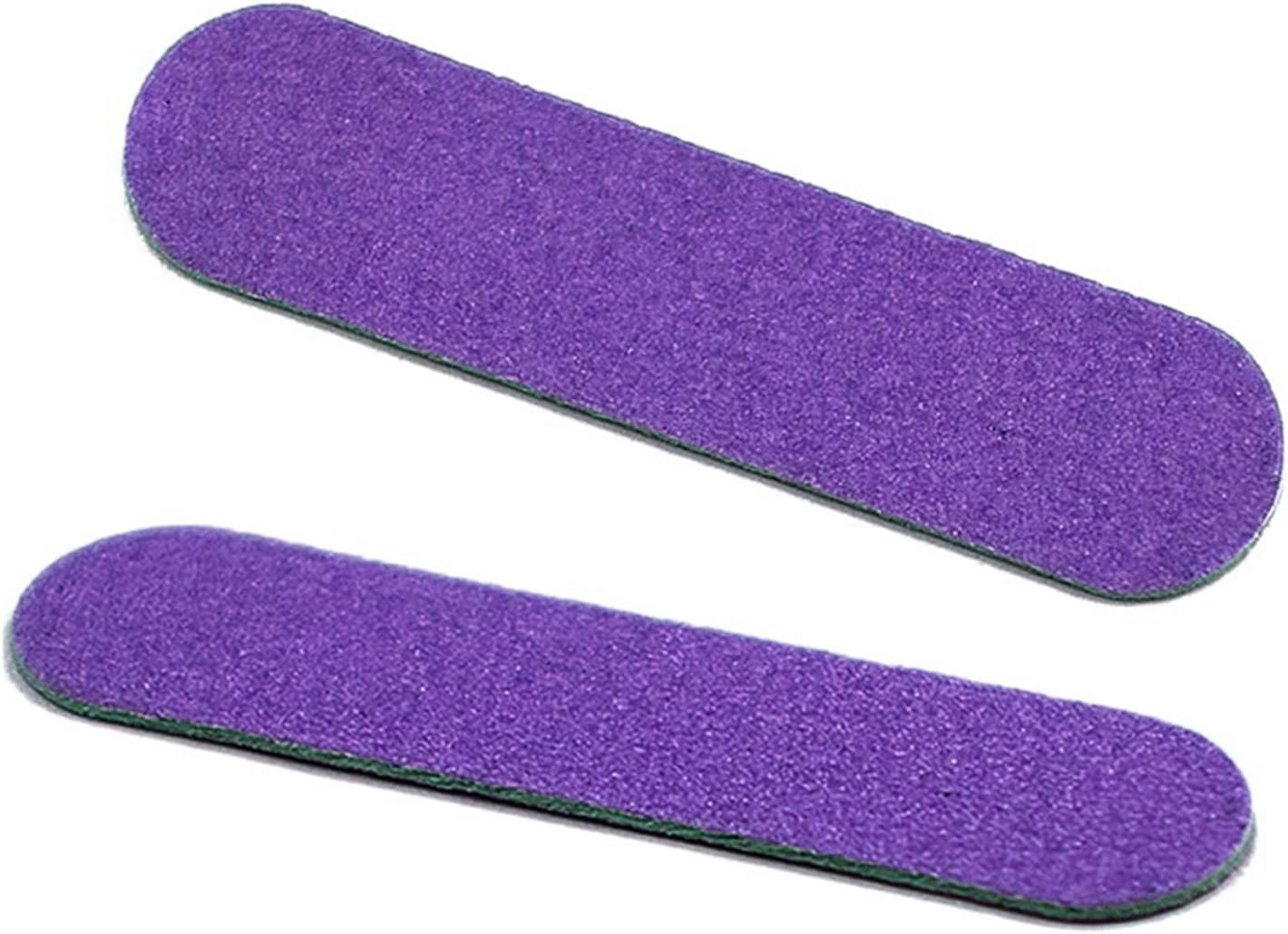 TRUSTTWO 100Pcs Nail File Double Side Buffer Trimmer Sandpaper Professional Nail Buffer Reusable Nail Trimmer Tools the New (Color : Purple) image number 4