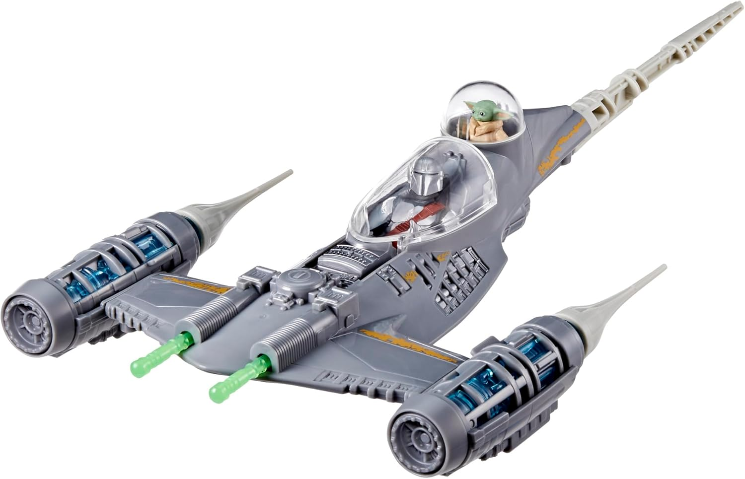 Star Wars Epic Hero Series the Mandalorian'S N-1 Starfighter Ship, 4-Inch Scale Grogu & Mandalorian Action Figures, Toys for Boys & Girls Ages 4+ image number 3