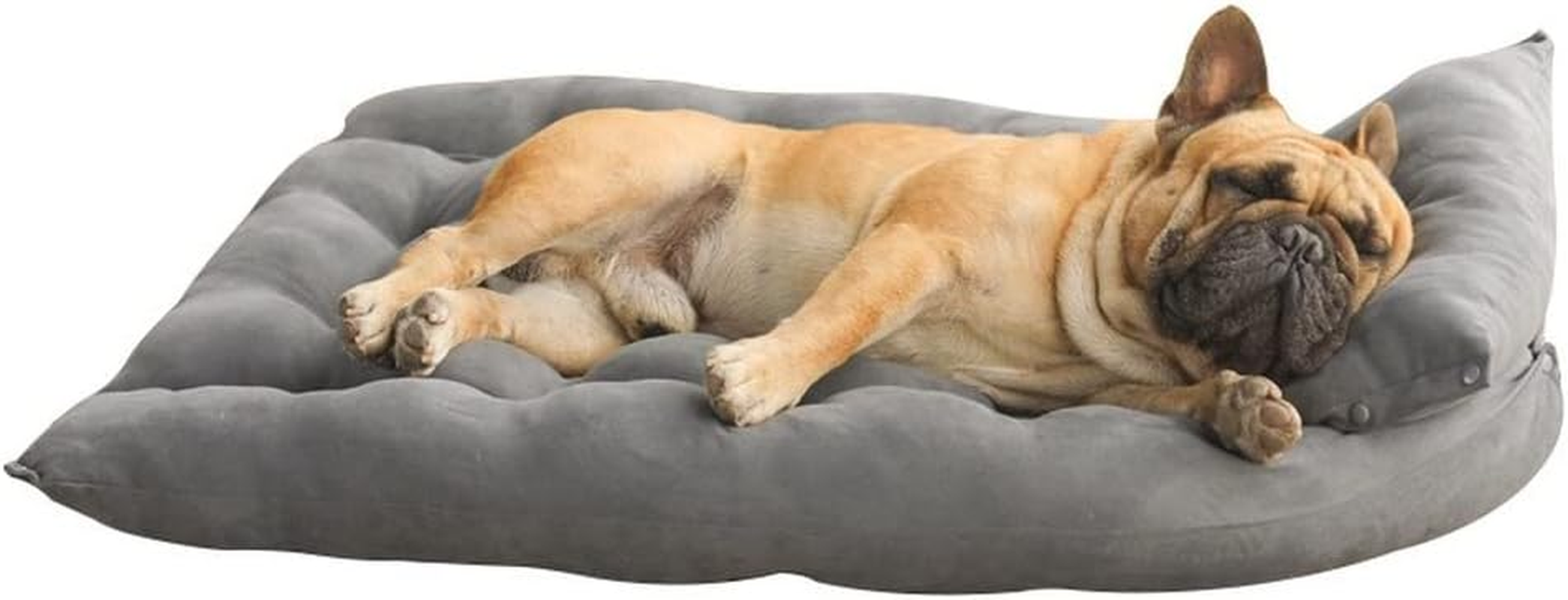 RICHRAIN Pet Dog Sofa Bed Purple Large Medium Small Dog Cushion Bed Multipurpose Square Dog Mat Dog Kennel Cat Litter Basket 3 in 1 (L,Pink) image number 3