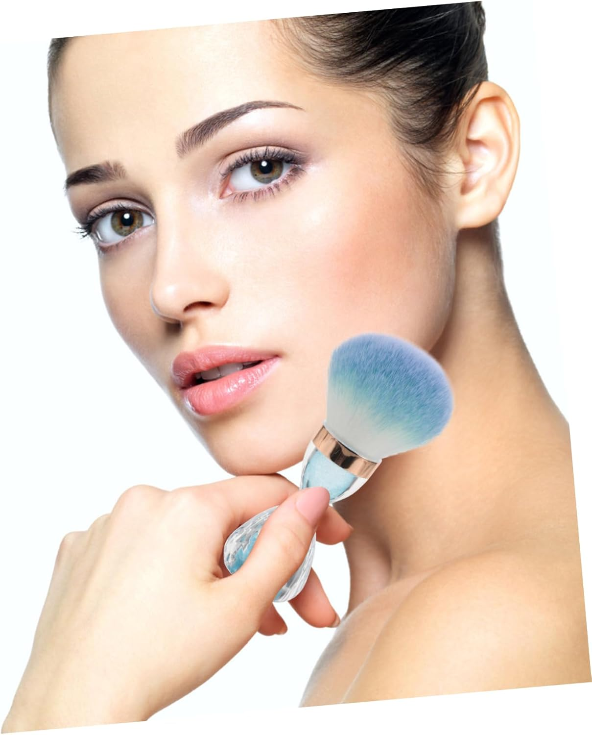 Healeved Nail Art Cleaning Brush Soft Head Dust Collector Brush for Makeup Powder Nail Polish Remover image number 5