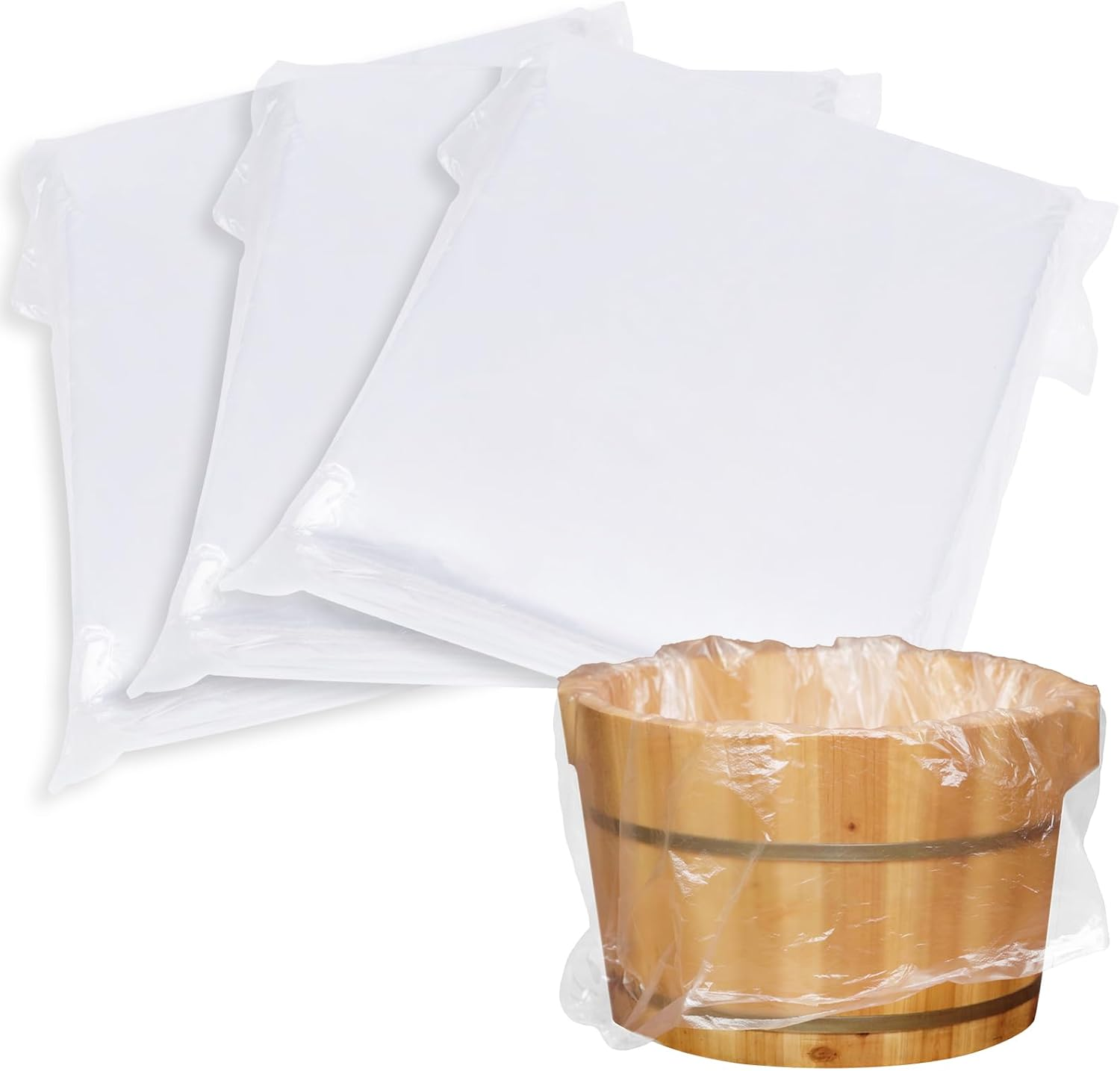 VOCHIC 240 Pcs Disposable Foot Tub Liner, 25.5 X 29.5 Inches Portable Bath Basin Bags, Plastic Pedicure Spa Bags, Large Foot Bath Liners, Disposable Pedicure Liners for Foot Pedicure Spa Hotel Home image number 5