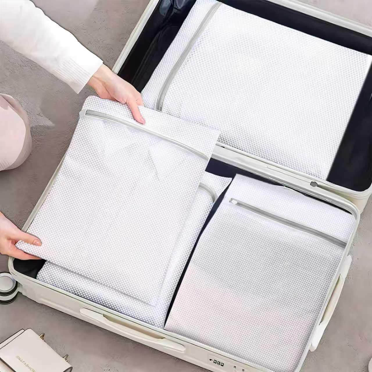 Laundry Bag, 4 Pcs Mesh Laundry Bags for Delicates, Washing Bag for Underwear, Bra, Socks, 12 X 16 Inches