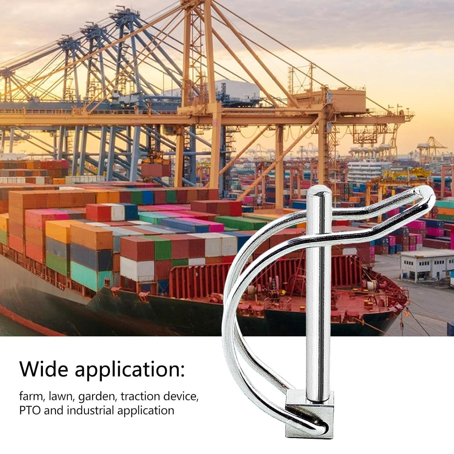 Shaft Locking Pin &ndash; 316 Stainless Steel Heavy-Duty Wire Lock Pin | Secure Coupler Pin for Stable Connection | Trailer Safety Pin Ideal for Hitch, Towing & Farm Equipment