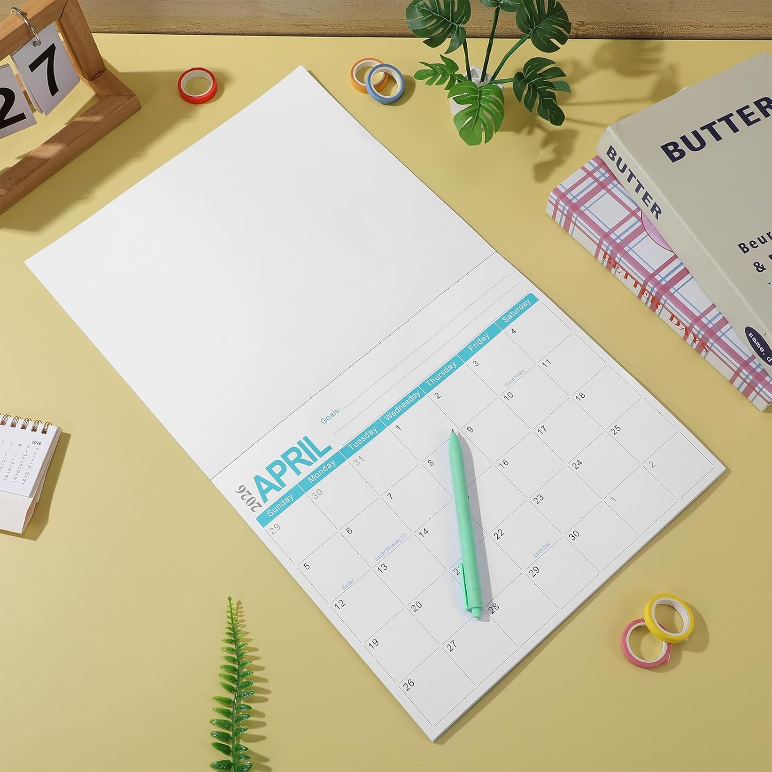 NUOBESTY Paper Refrigerator Calendar 2026 Wall Calendar 2025.07-2026.12 Monthly Planner Office Annual Fridge Paper Tear-Off image number 3