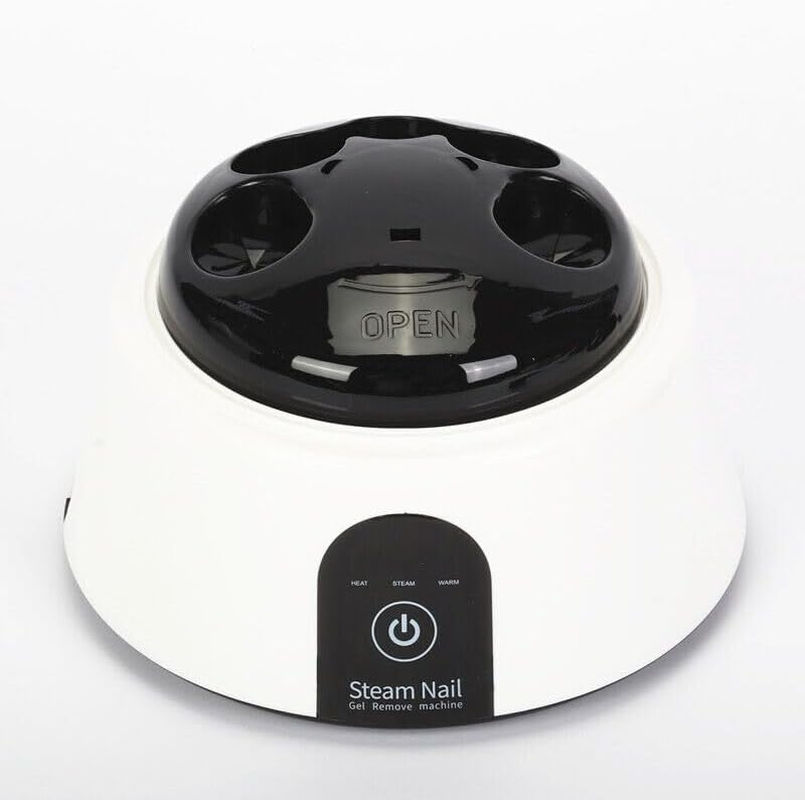 Automatic Steam Nail Remover,Gel Polish Remover,Steam off Gel Polish Remover Machine, Steam Nail Remover Machine Won'T Hurt Nails EU Plug.(Black White) image number 4