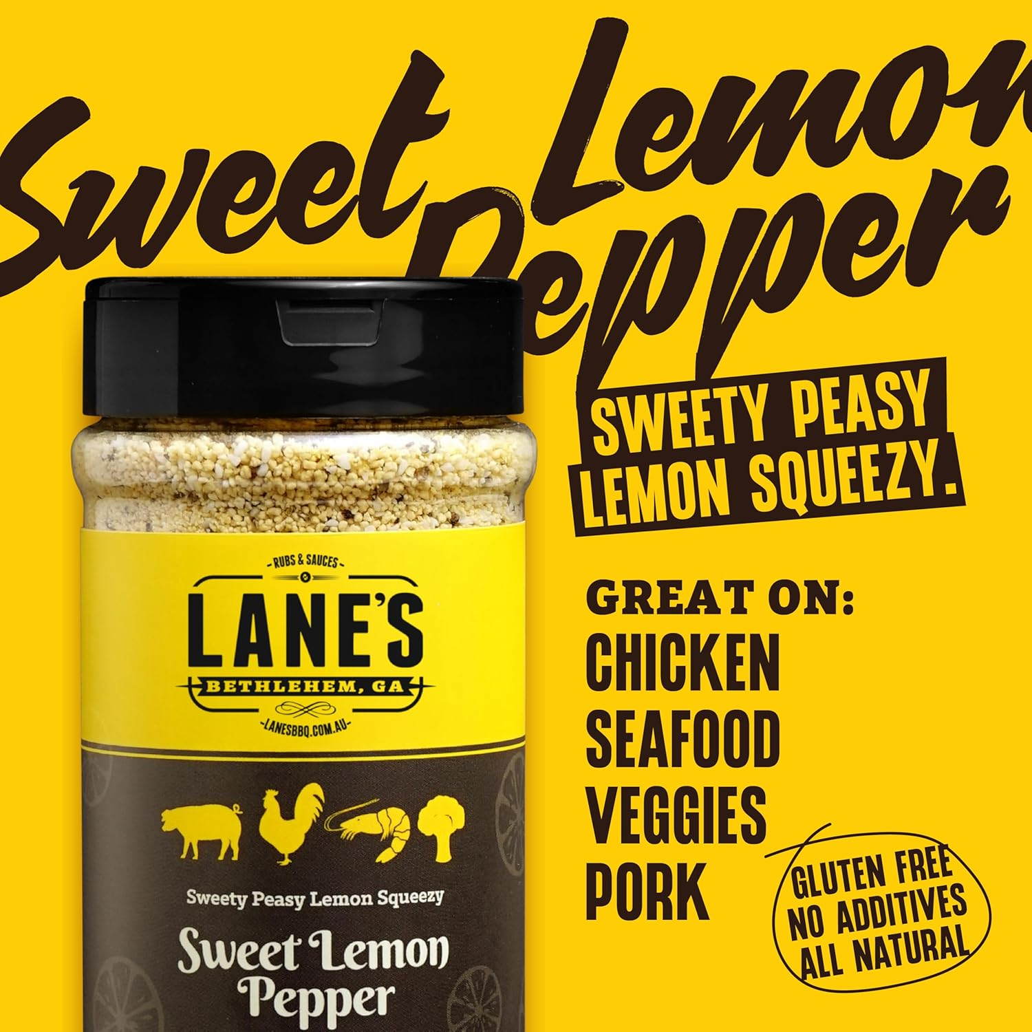 Lane'S BBQ Australia Sweet Lemon Pepper Rub 340 G image number 6