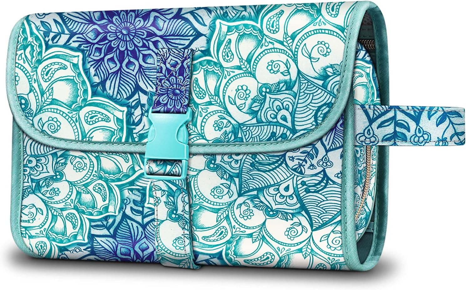 Fintie Portable Toiletry Cosmetic Travel Bag, Large Water Resistant Hanging Makeup Organizer Storage Pouch Case for Women Girls, Leopard, Toiletry Bag