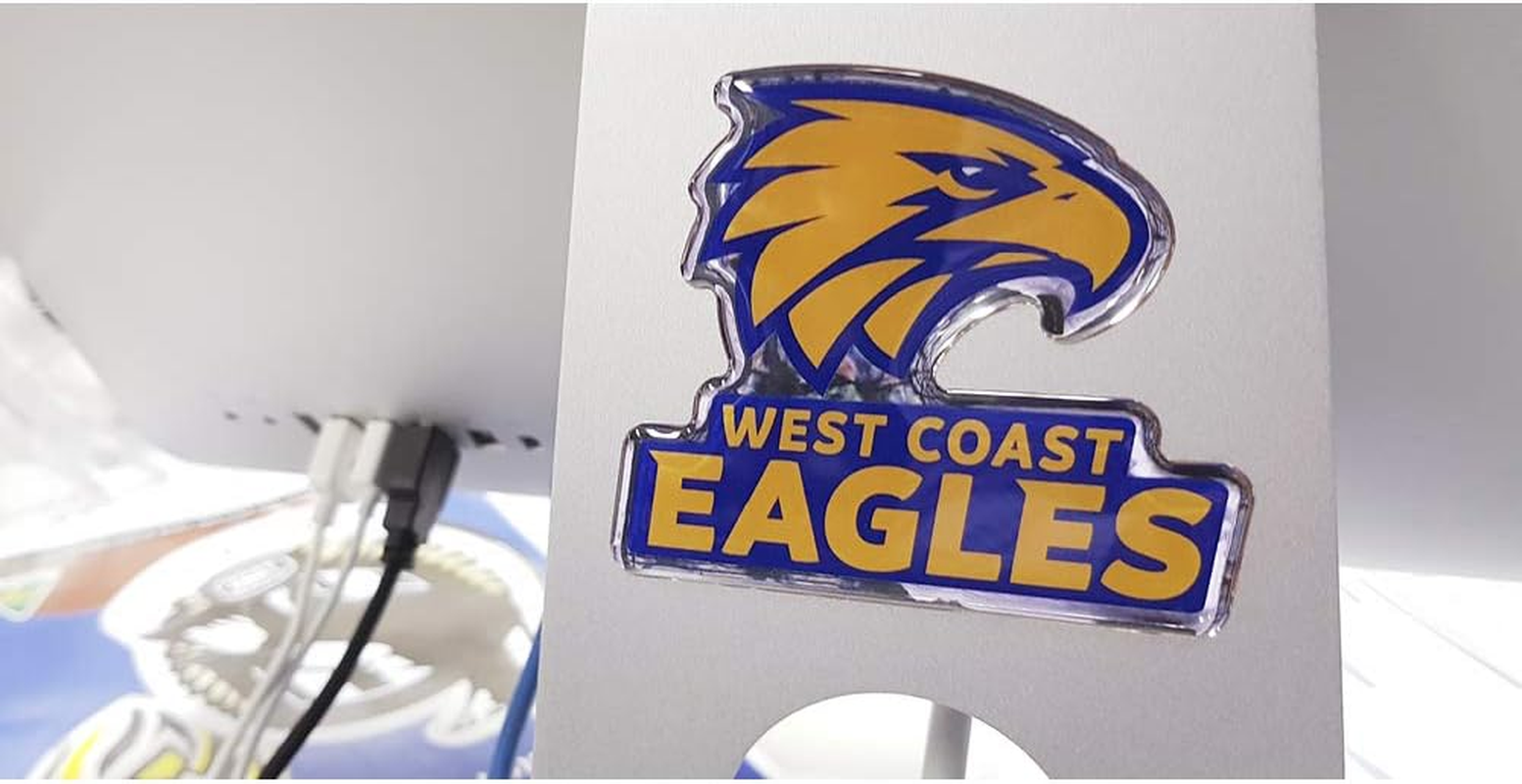 Fan Emblems AFL West Coast Eagles Lensed Chrome Supporter Logo Decal image number 2
