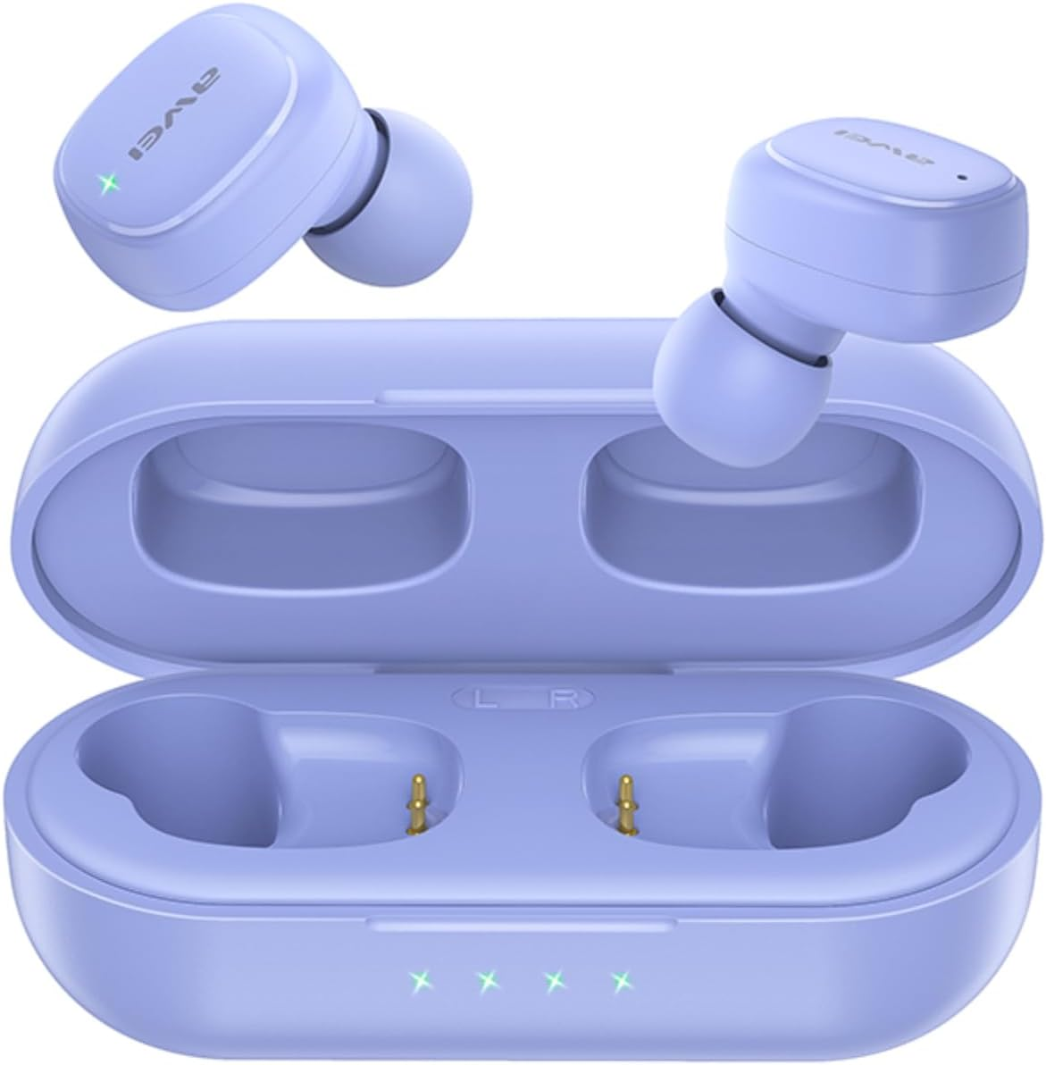 AWEI T13 Pro Wireless Earbuds Bluetooth, in Ear Buds Ligh Weight Headphones, Earbuds Wireless Bluetooth IPX6 Waterproof, 300Mah Headphone Charging Pod 36 Hrs Playtime, Clear Calls Earphones Purple image number 3