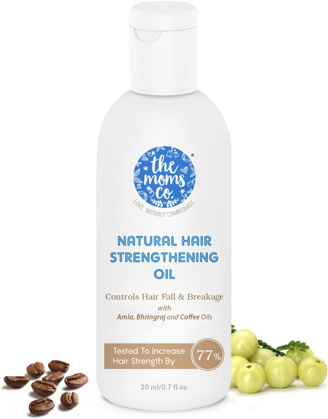 The Momsco the Moms Co Natural Hair Strengthening Oil - Controls Hairfall with Amla Oil, Bhringraj Oil, Coffee Oil, Tea Tree Oil 20 ML image number 1