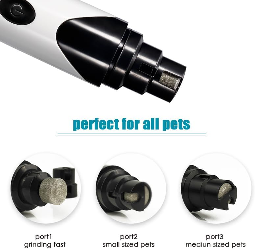 YES4PETS Electric Pet Dog Cat Quiet Nail Grinder Clipper Cutter Trimmer Grooming Care image number 2